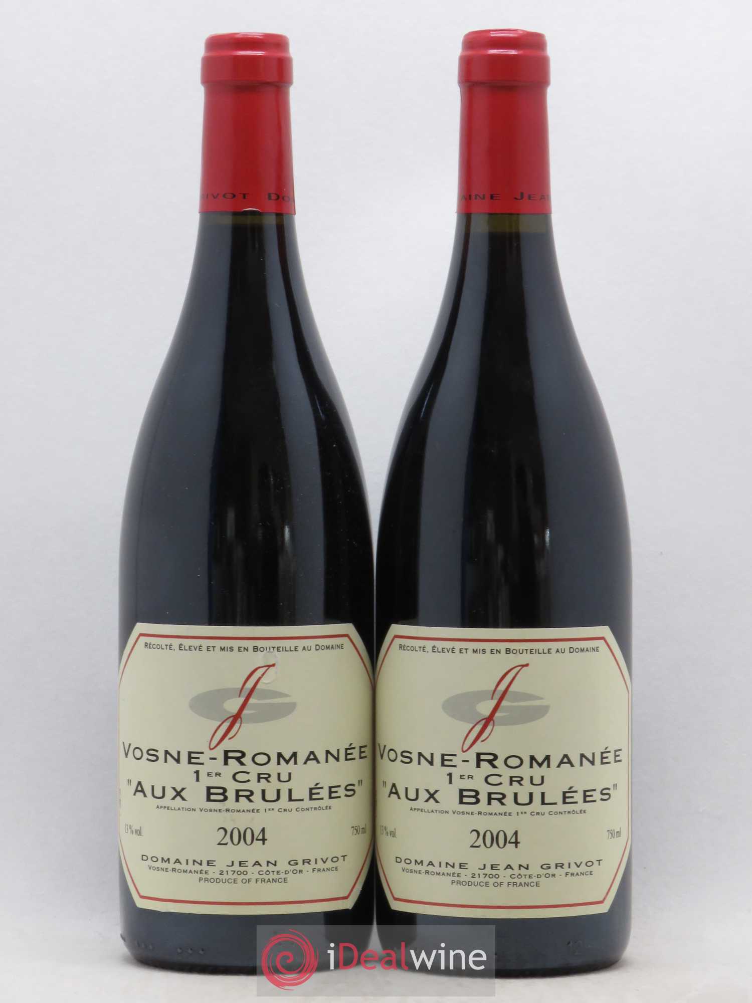 Vosne-Romanée 1er Cru Aux Brûlées Jean Grivot 2004 - Lot de 2 bouteilles - 0