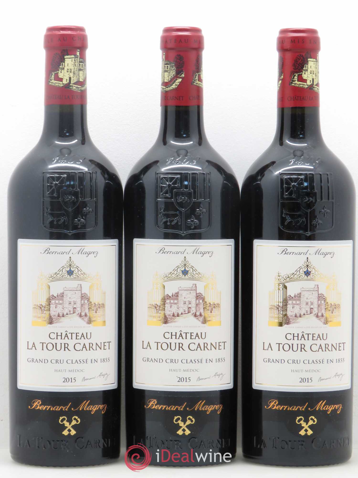 Château la Tour Carnet 4ème Grand Cru Classé 2015 - Lot de 3 bouteilles - 0