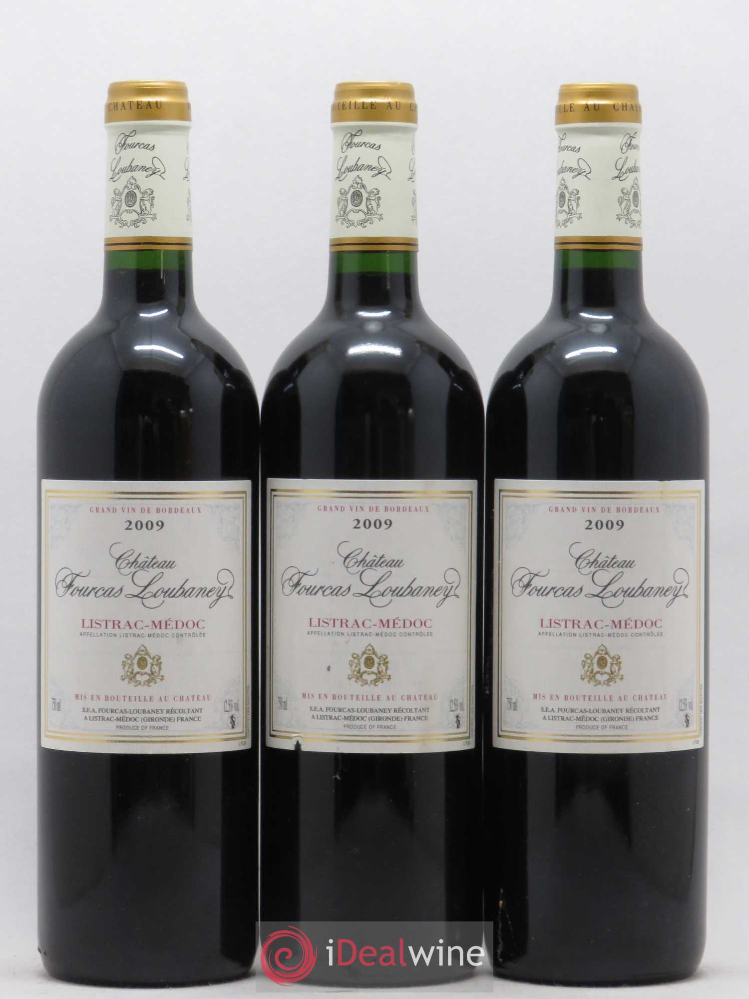 Château Fourcas Loubaney Cru Bourgeois 2009 - Lot de 3 bouteilles - 0