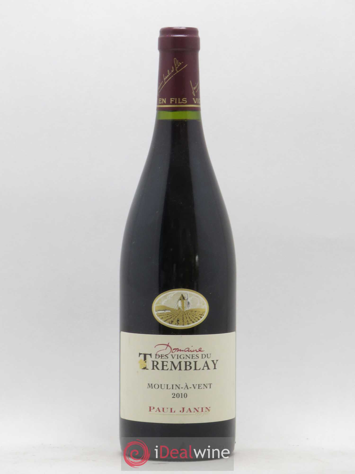 Moulin-à-Vent Vignes du Tremblay Paul Janin (Domaine) 2010 - Lot de 1 bouteille - 0