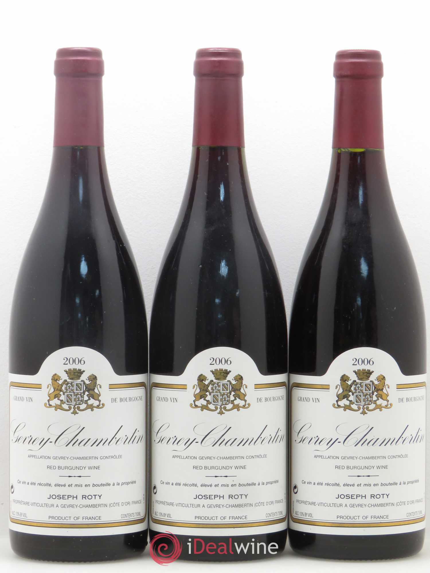Gevrey-Chambertin Roty 2006 - Lot de 3 bouteilles - 0