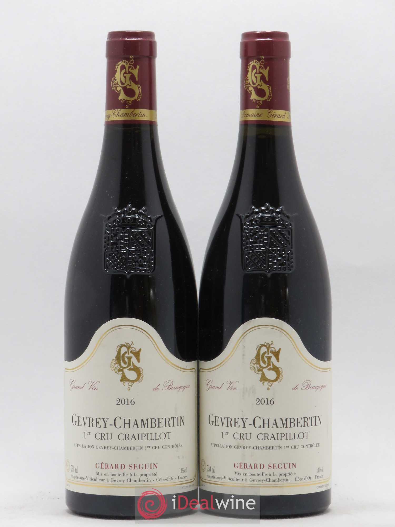 Gevrey-Chambertin 1er Cru Craipillot Gérard Seguin 2016 - Posten von 2 Flaschen - 0