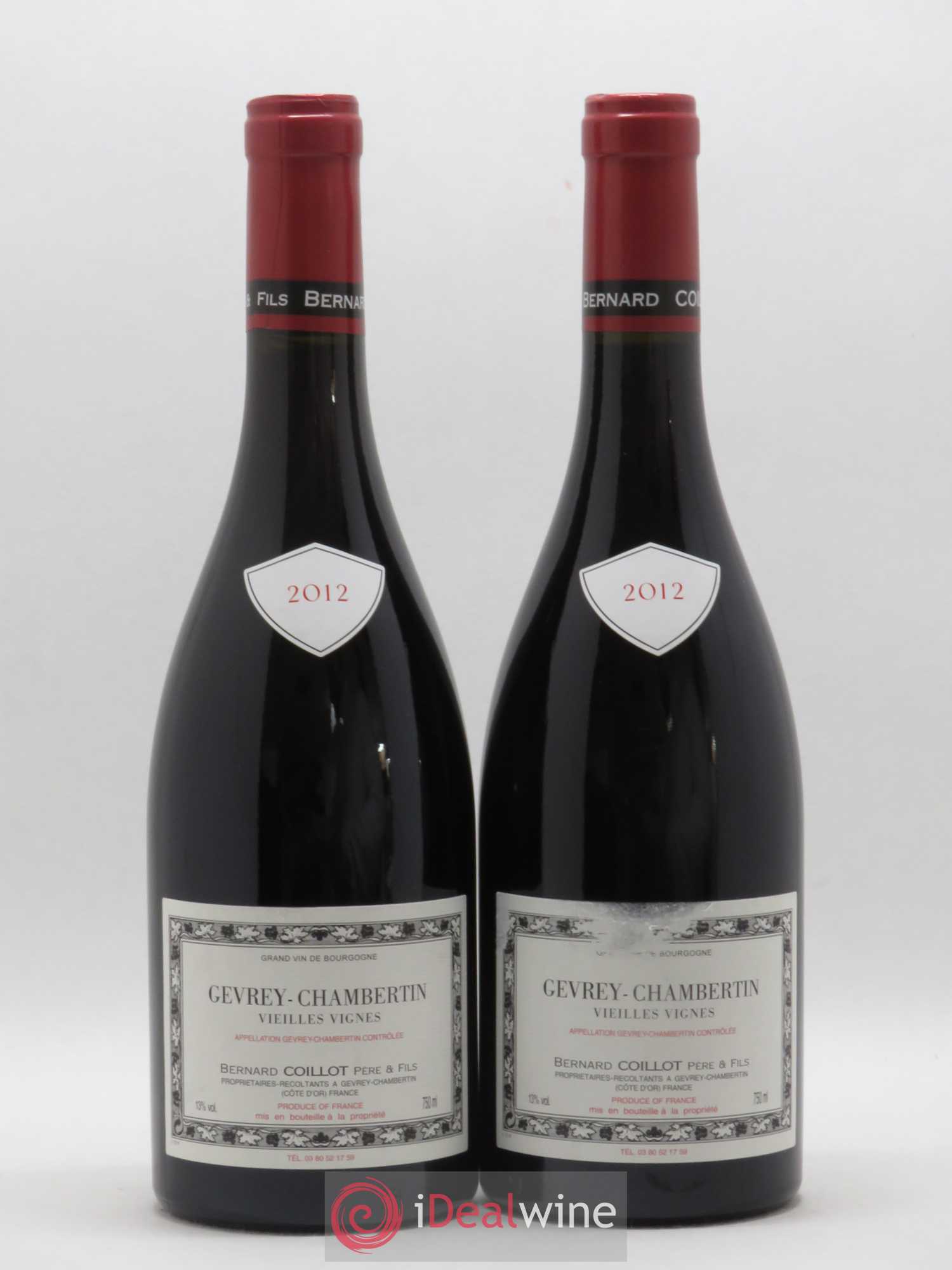 Gevrey-Chambertin Vieilles Vignes Bernard Coillot 2012 - Posten von 2 Flaschen - 0