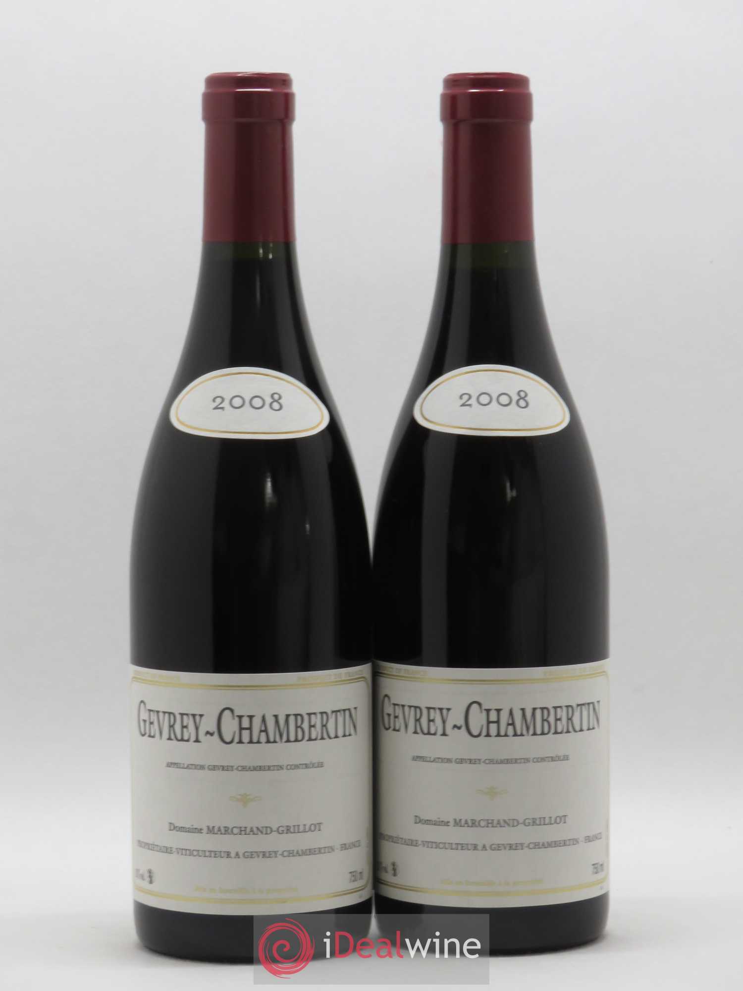 Gevrey-Chambertin Marchand Grillot 2008 - Lot de 2 bouteilles - 0