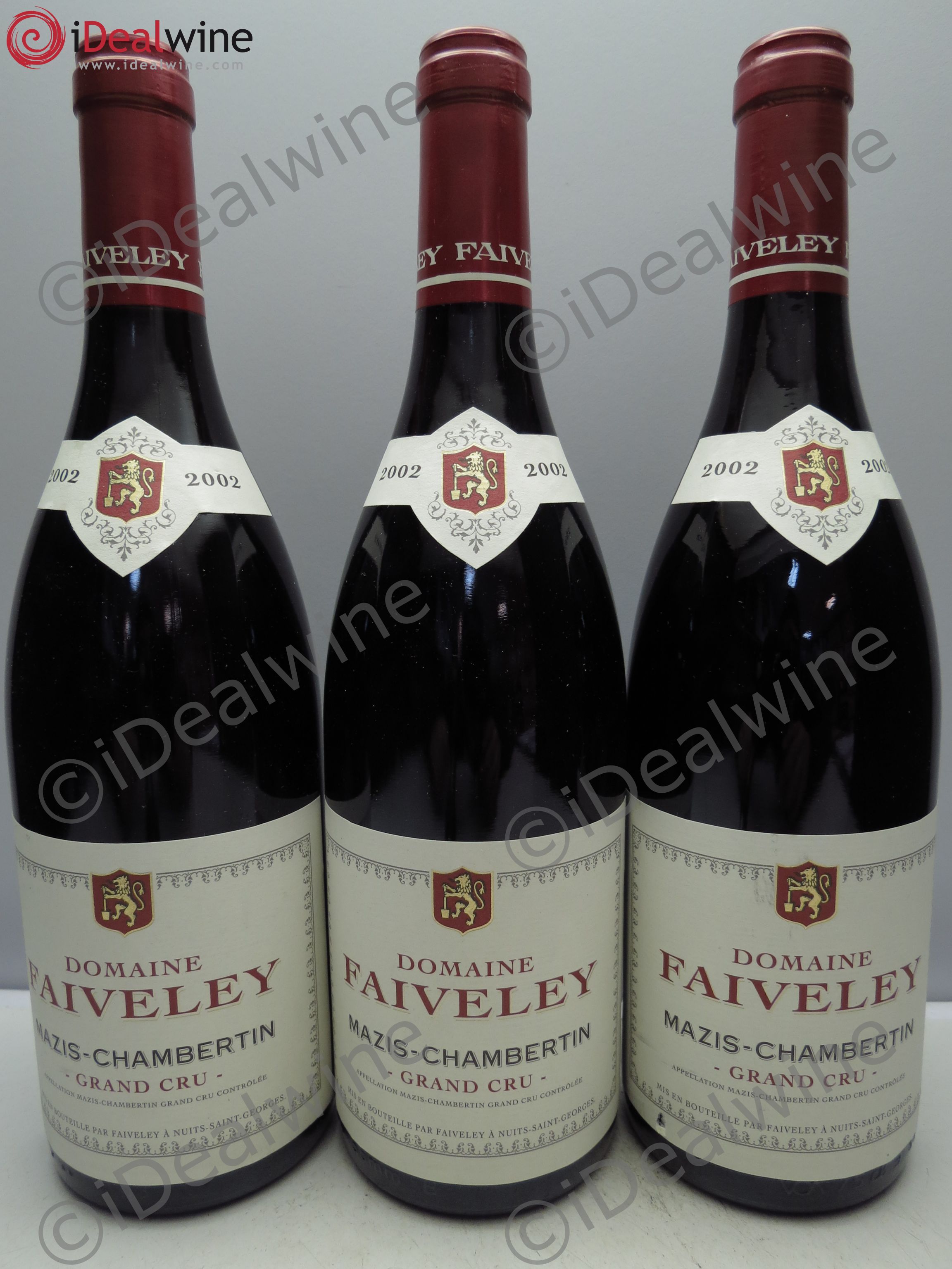 Mazis-Chambertin Grand Cru Faiveley 2002 - Lot de 3 bouteilles - 0