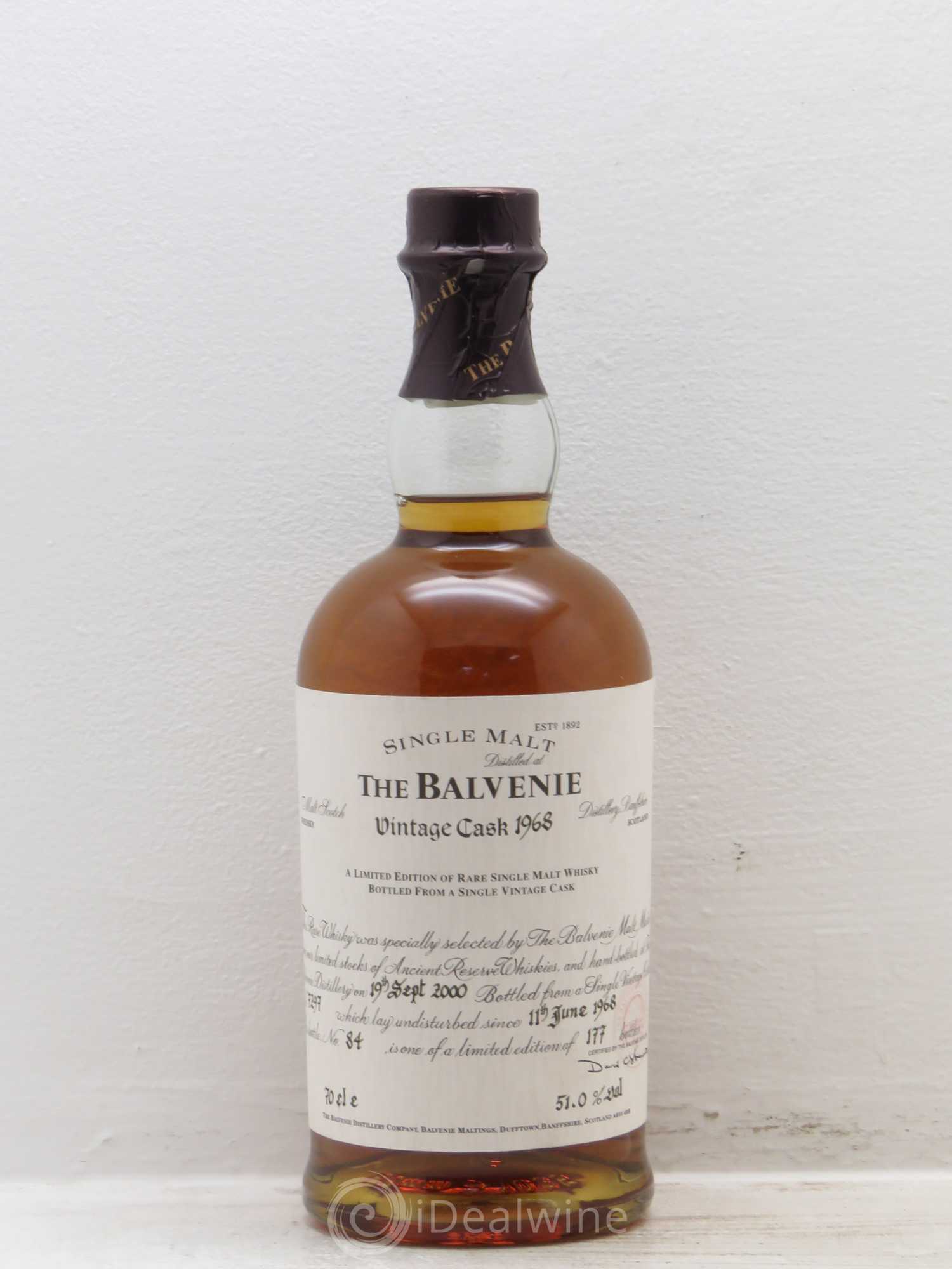 Whisky The Balvenie Vintage Cash Single Malt (51%) (emb le 19/09/2000) 1968 - Posten von 1 Flasche - 0