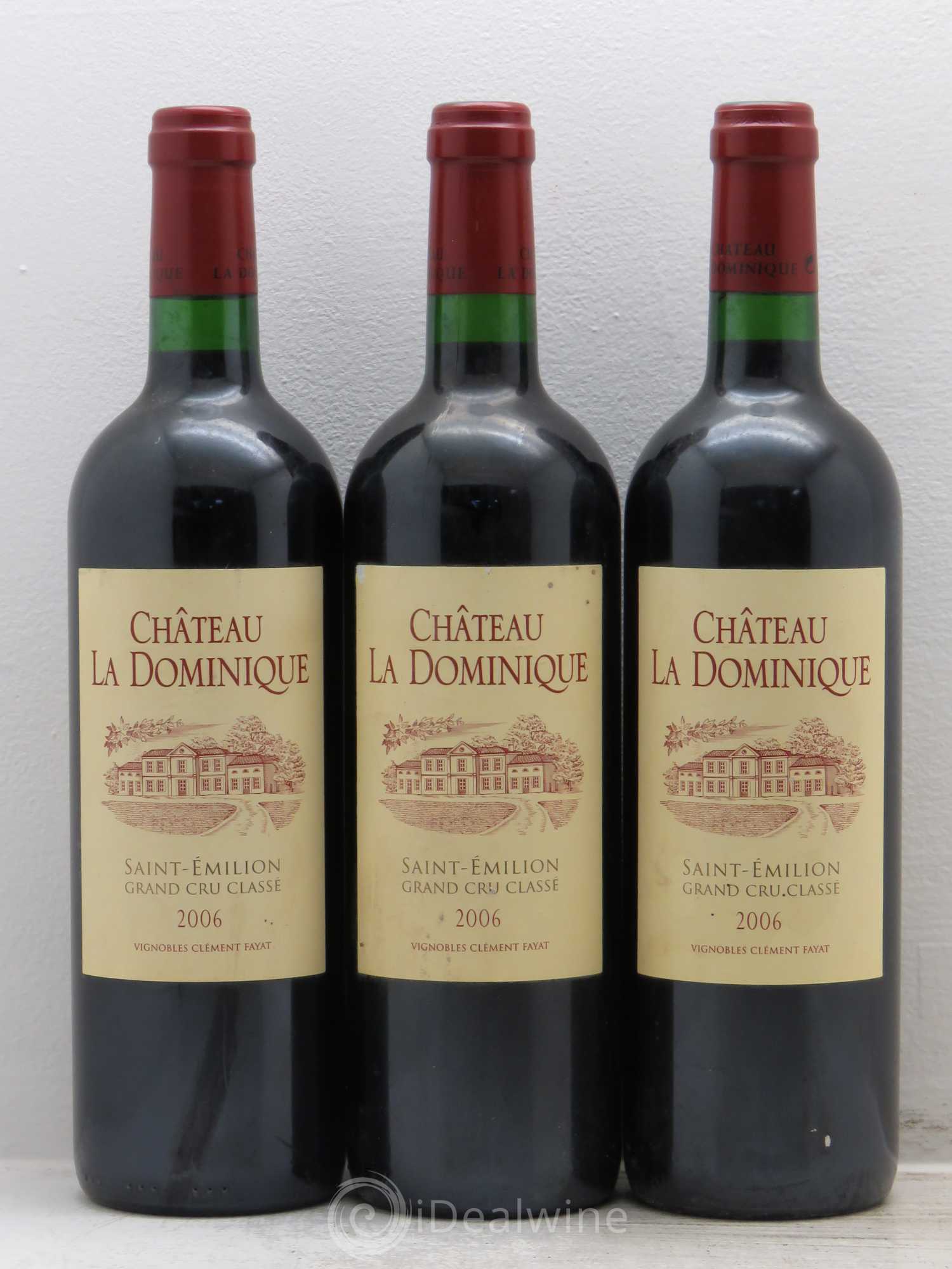 Château la Dominique Grand Cru Classé 2006 - Lot de 3 bouteilles - 0