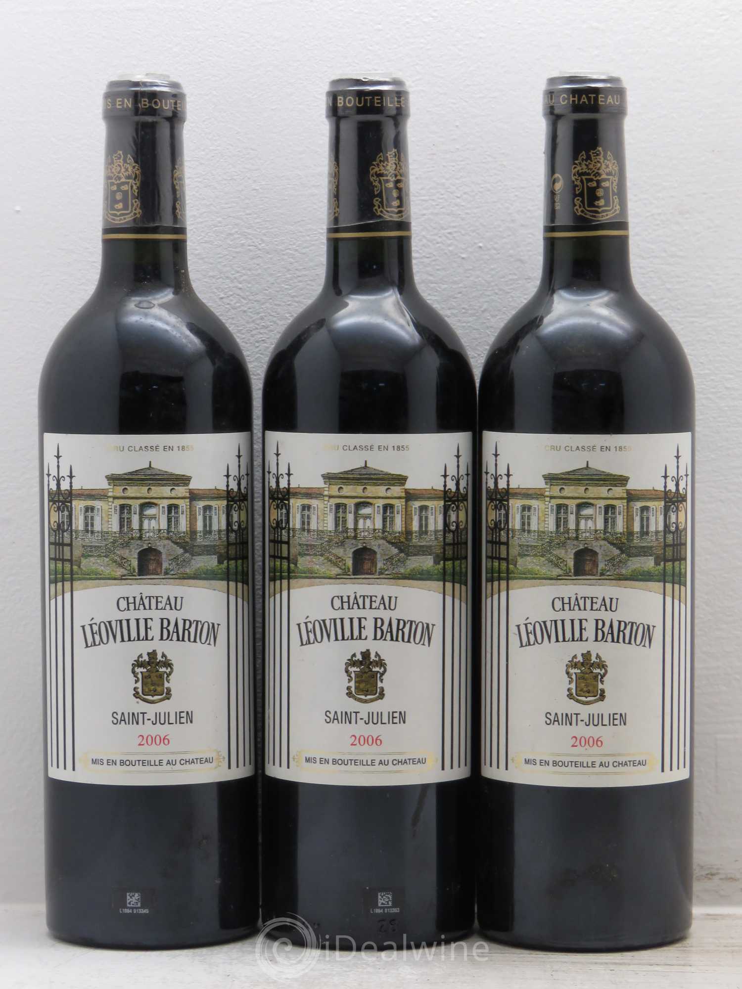 Château Léoville Barton 2ème Grand Cru Classé 2006 - Lot de 3 bouteilles - 0