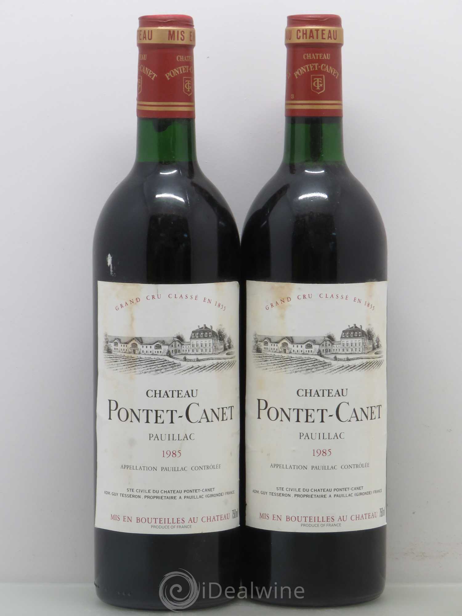 Château Pontet Canet 5ème Grand Cru Classé 1985 - Lot de 2 bouteilles - 0