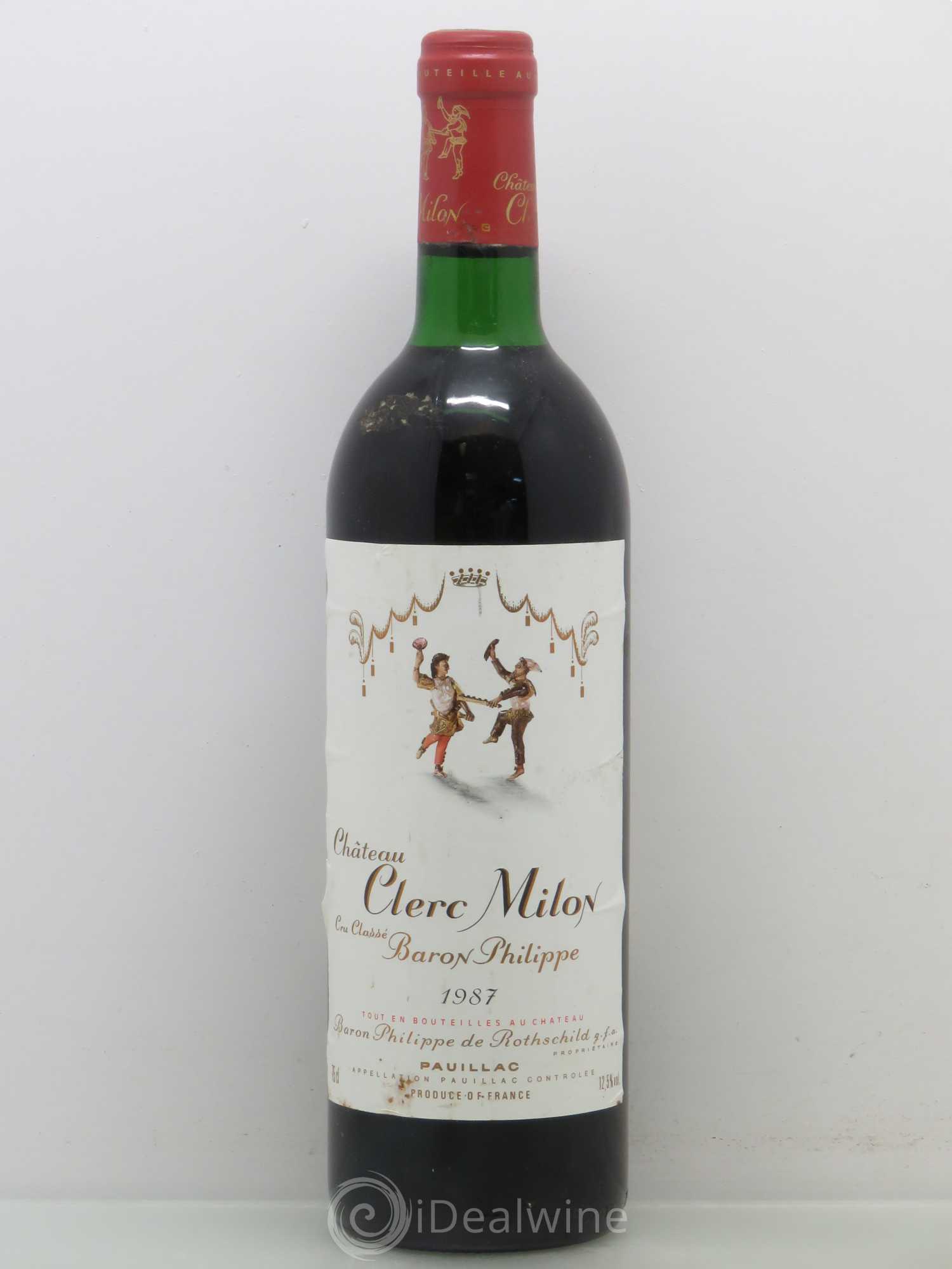 Château Clerc Milon 5ème Grand Cru Classé 1987 - Lot de 1 bouteille - 0