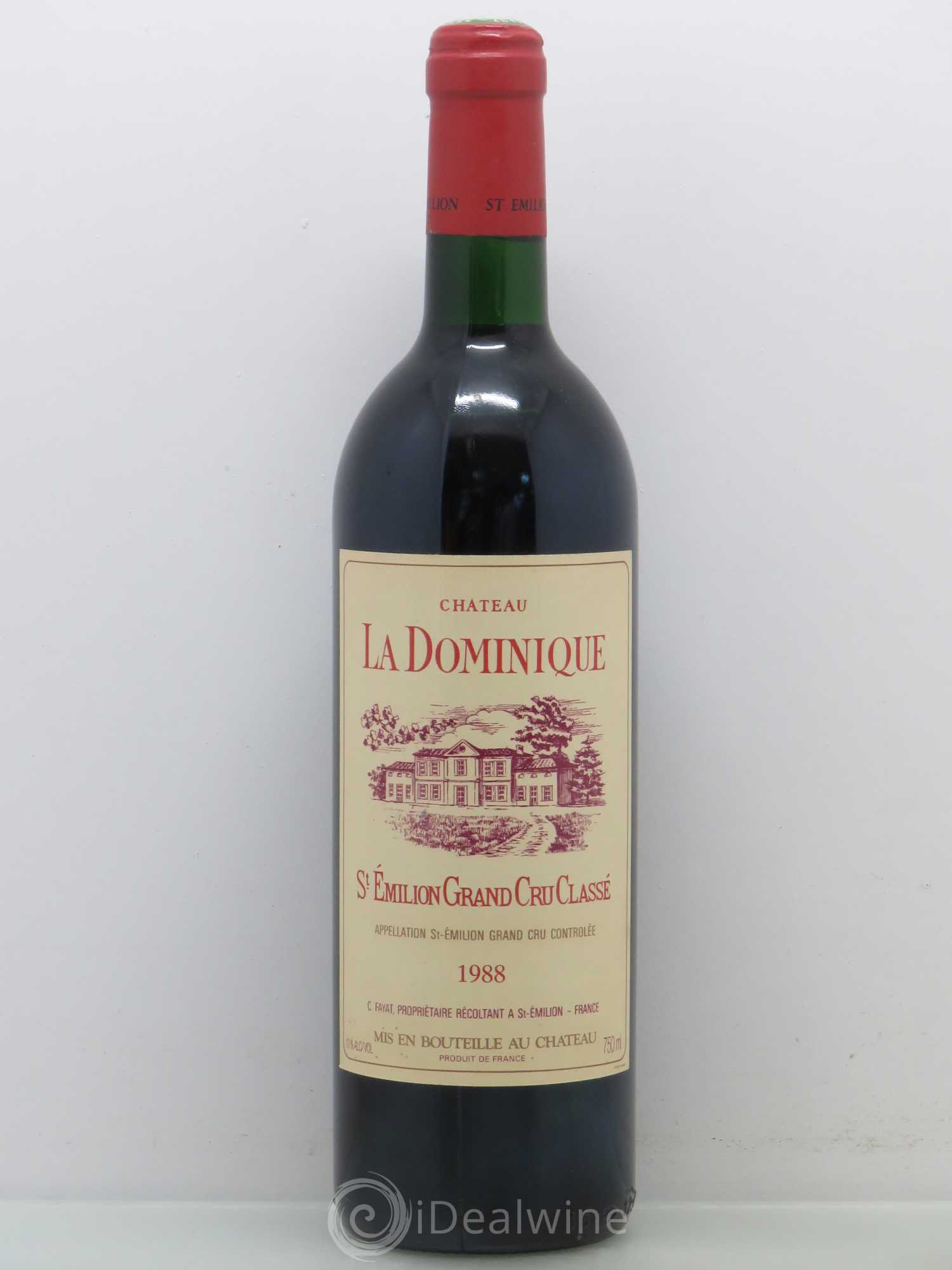 Château la Dominique Grand Cru Classé 1988 - Lot de 1 bouteille - 0