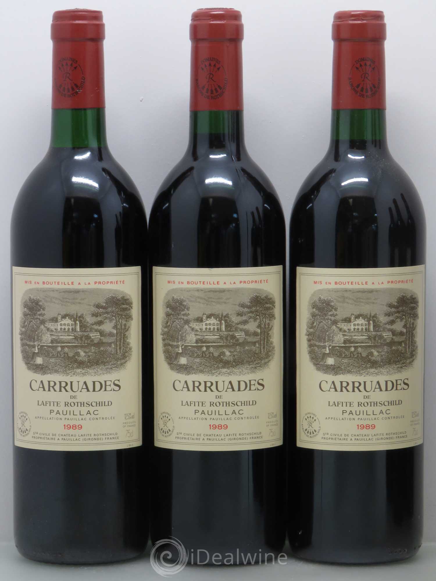 Carruades de Lafite Rothschild Second Vin 1989 - Lot de 6 bouteilles - 1