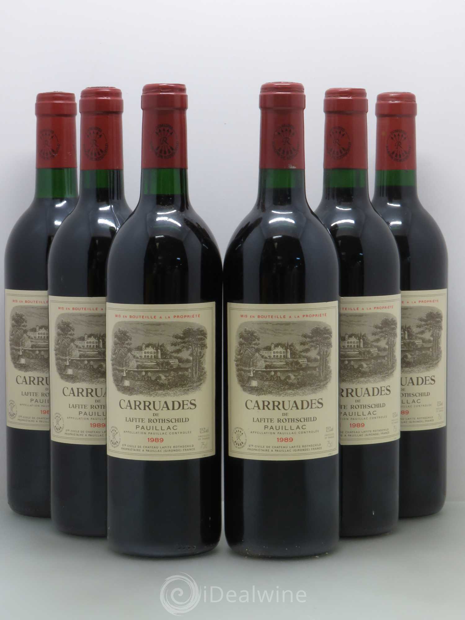 Carruades de Lafite Rothschild Second Vin 1989 - Lot de 6 bouteilles - 0