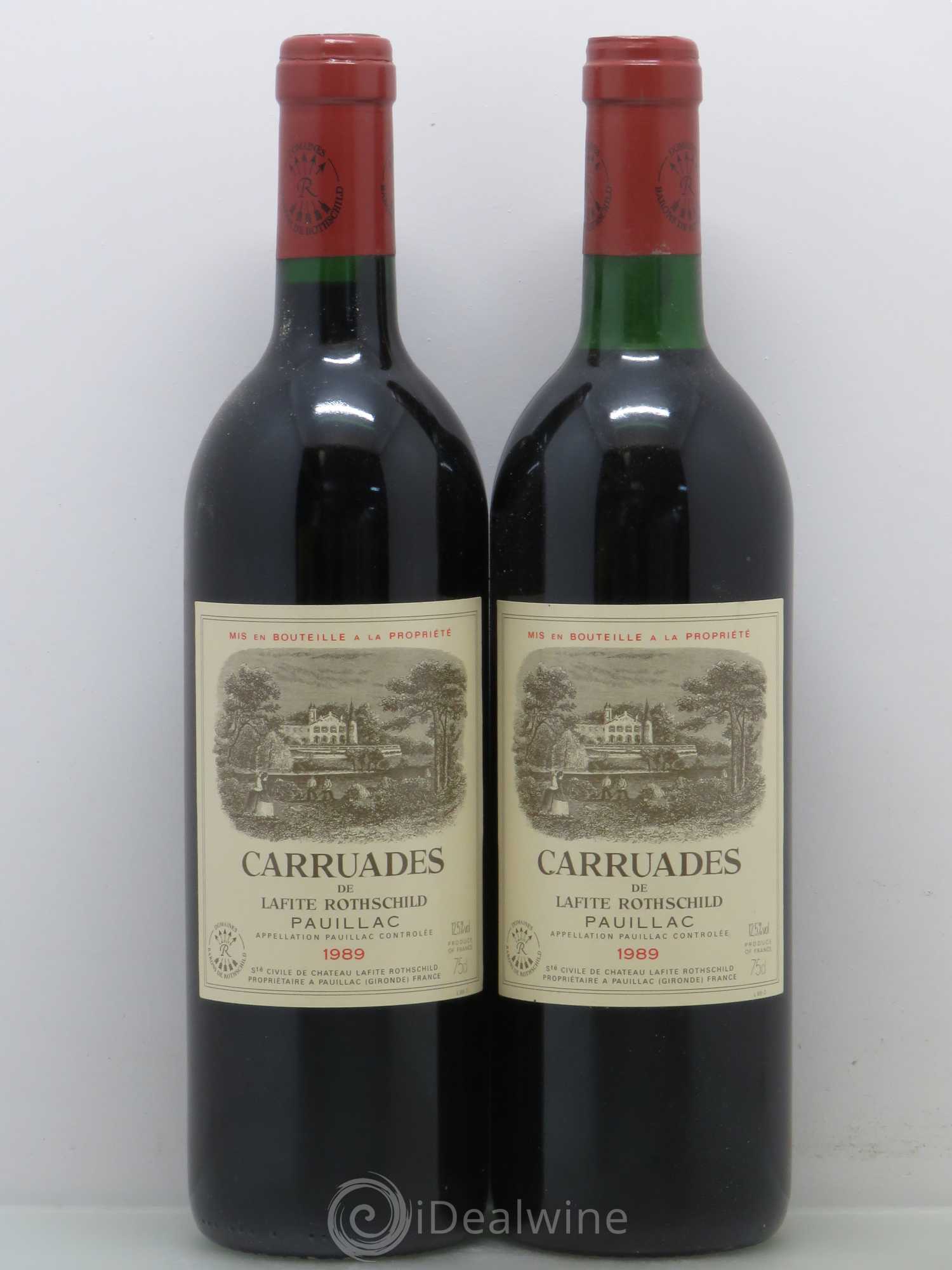 Carruades de Lafite Rothschild Second Vin 1989 - Lot de 2 bouteilles - 0
