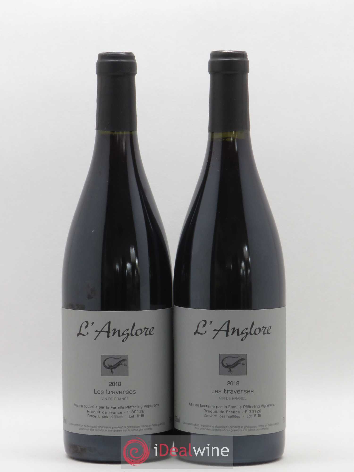 Vin de France Les Traverses L'Anglore 2018 - Lot de 2 bouteilles - 0