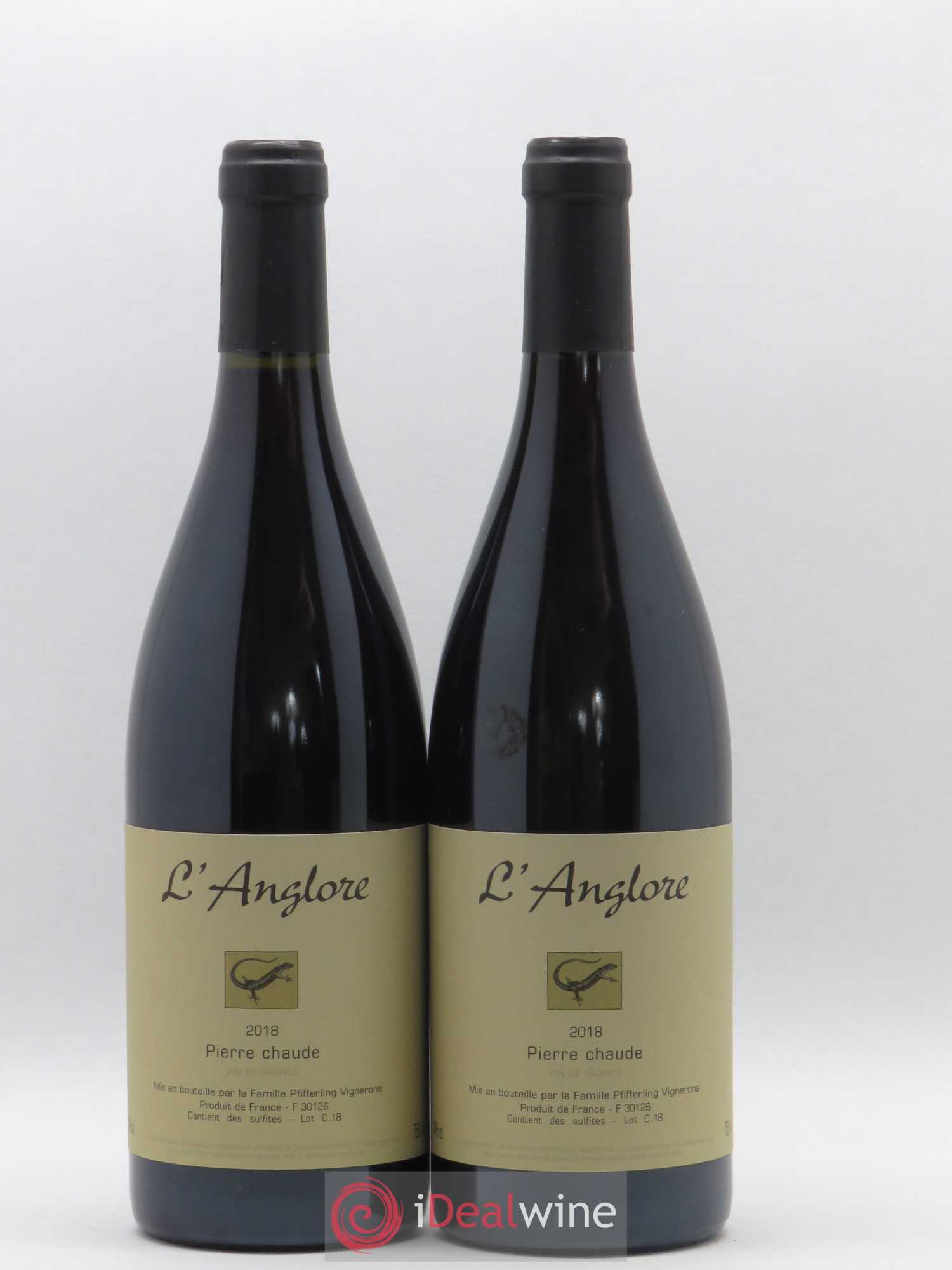 Vin de France Pierre chaude L'Anglore (sans prix de réserve) 2018 - Lot de 2 bouteilles - 0