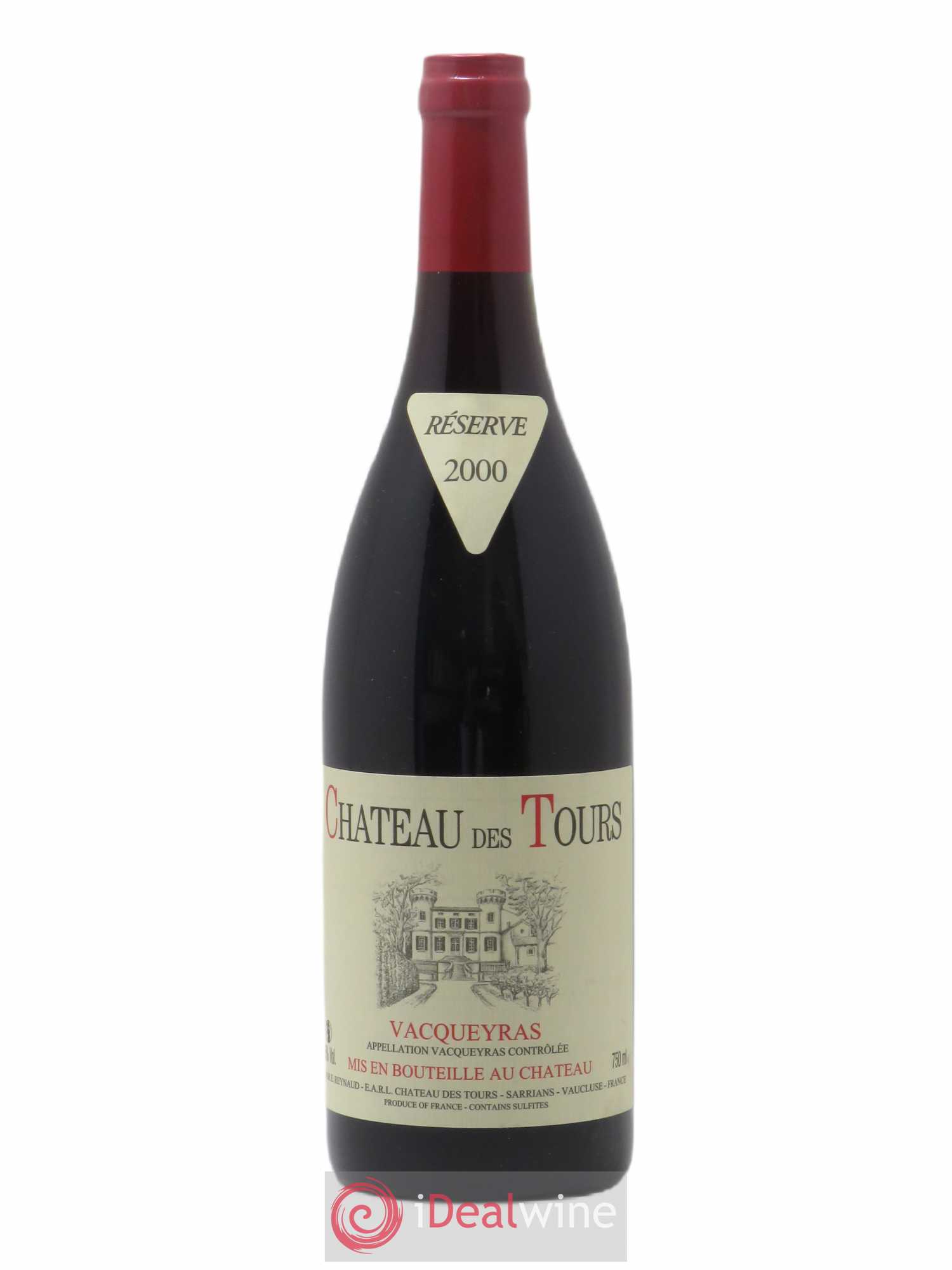 Vacqueyras Château des Tours Emmanuel Reynaud 2000 - Lot de 1 bouteille - 0