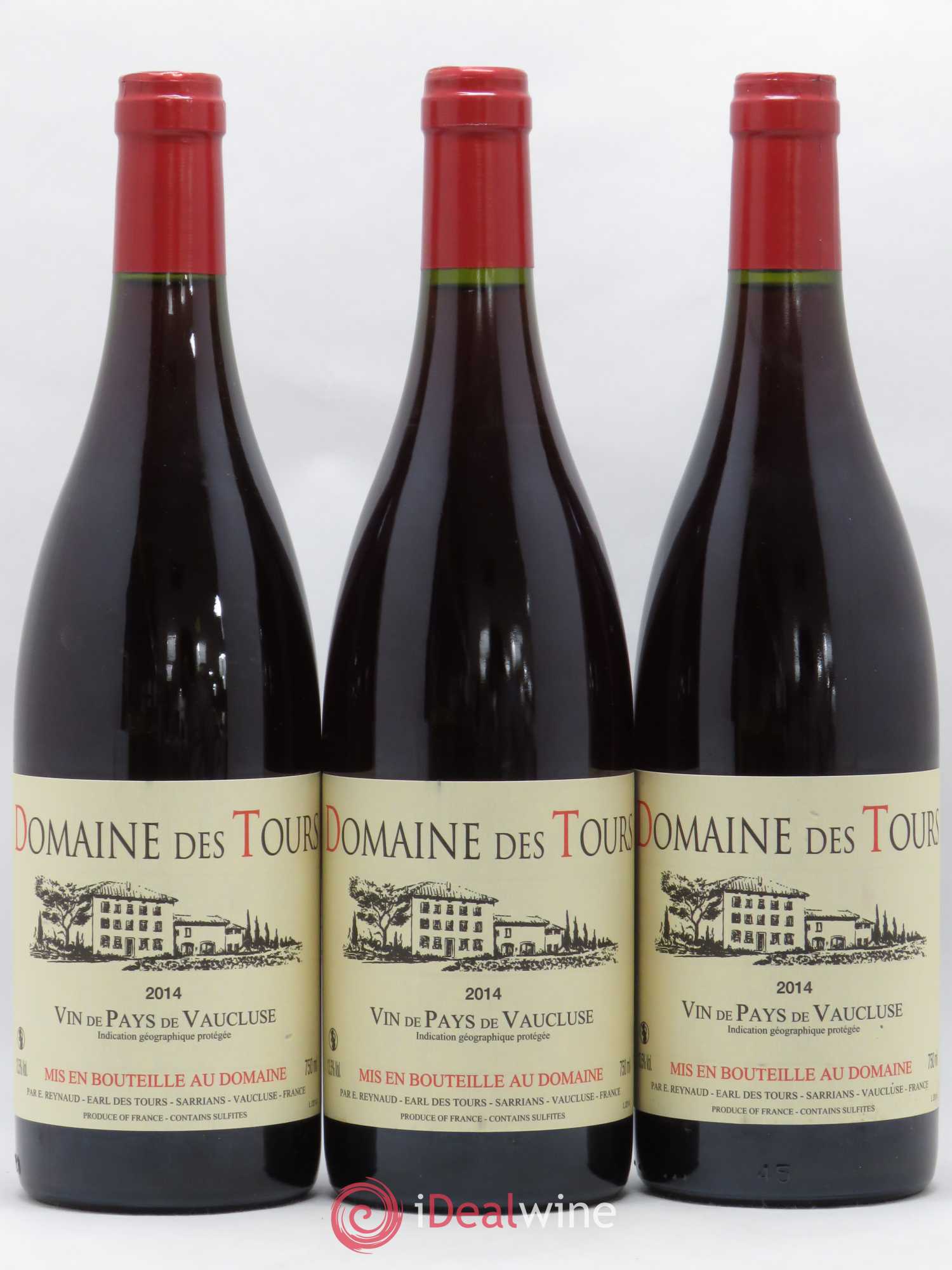 Vaucluse (Vin de Pays de Vaucluse) Domaine des Tours Emmanuel Reynaud 2014 - Lot de 3 bouteilles - 0