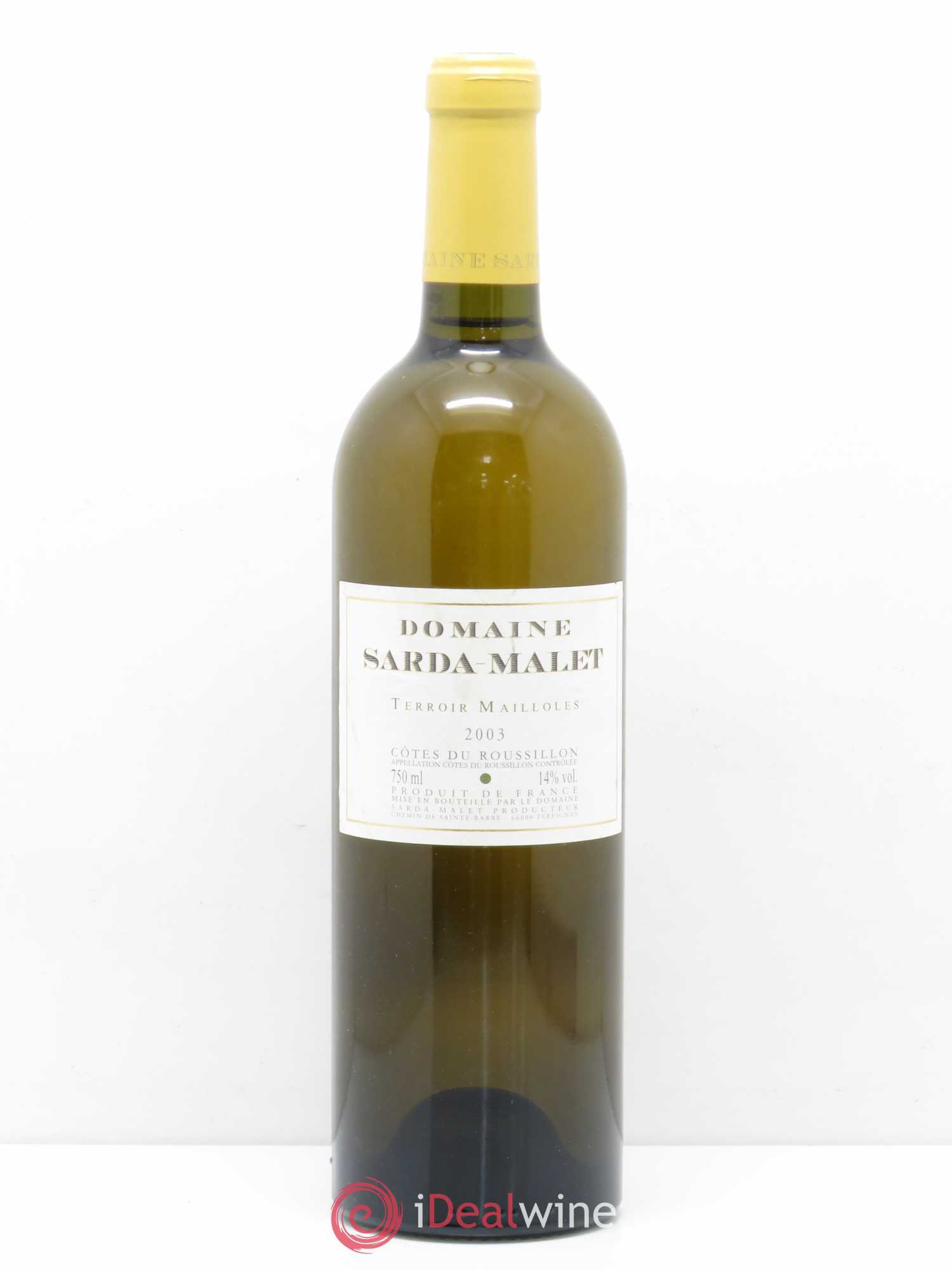 Côtes du Roussillon Sarda Mallet 2003 - Posten von 1 Flasche - 0