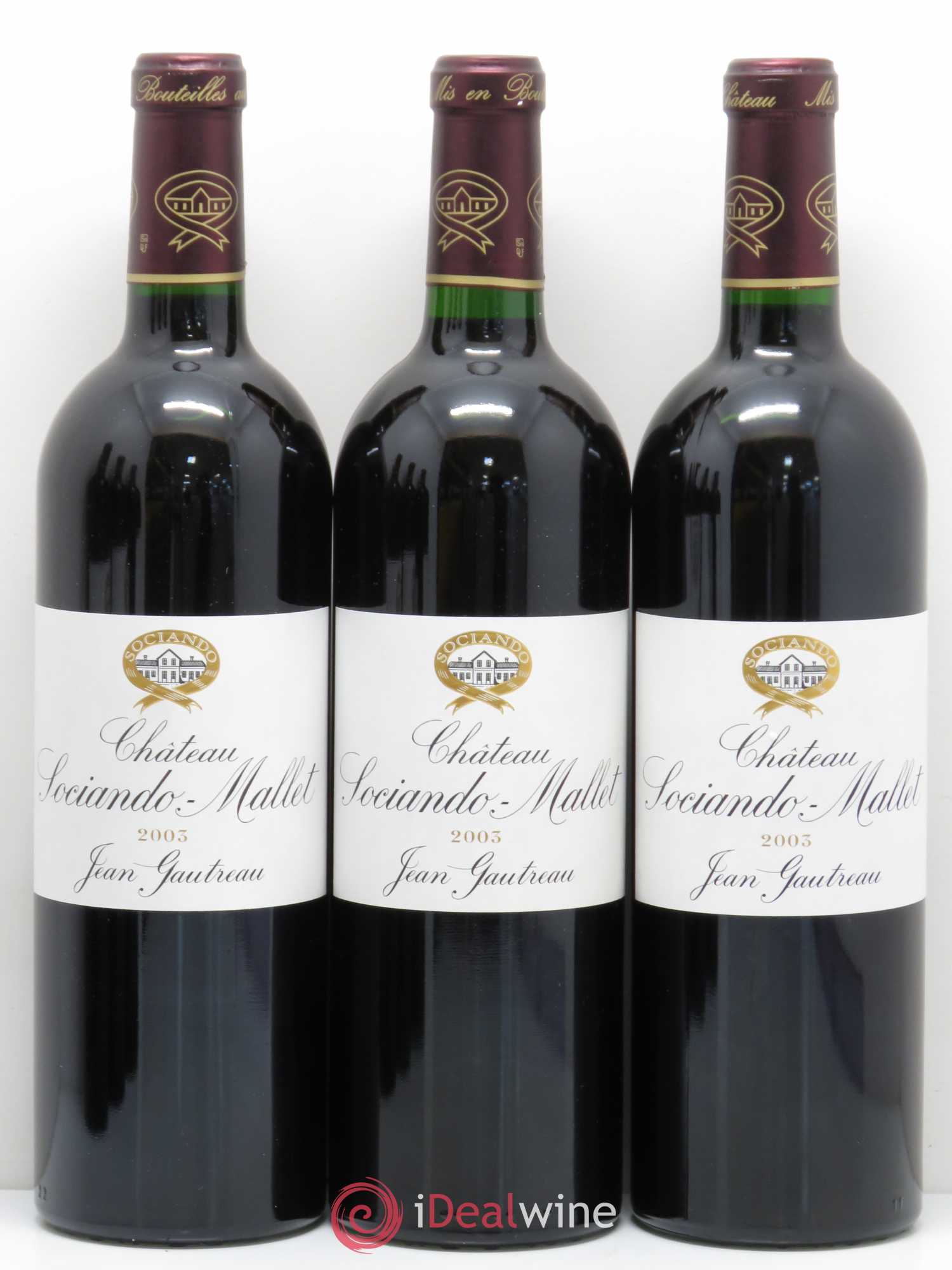 Château Sociando Mallet 2003 - Lot de 6 bouteilles - 1