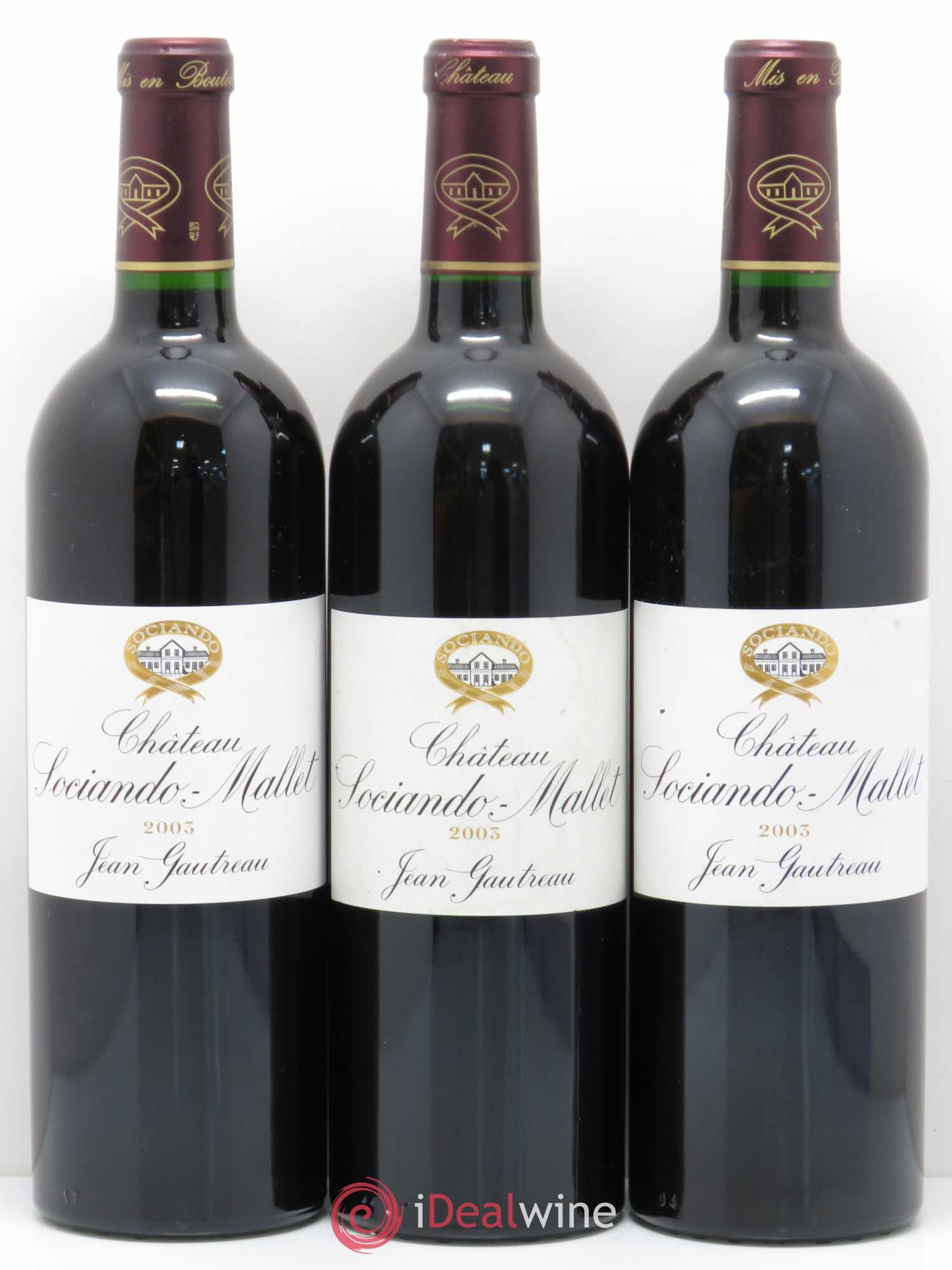 Château Sociando Mallet 2003 - Lot de 6 bouteilles - 2