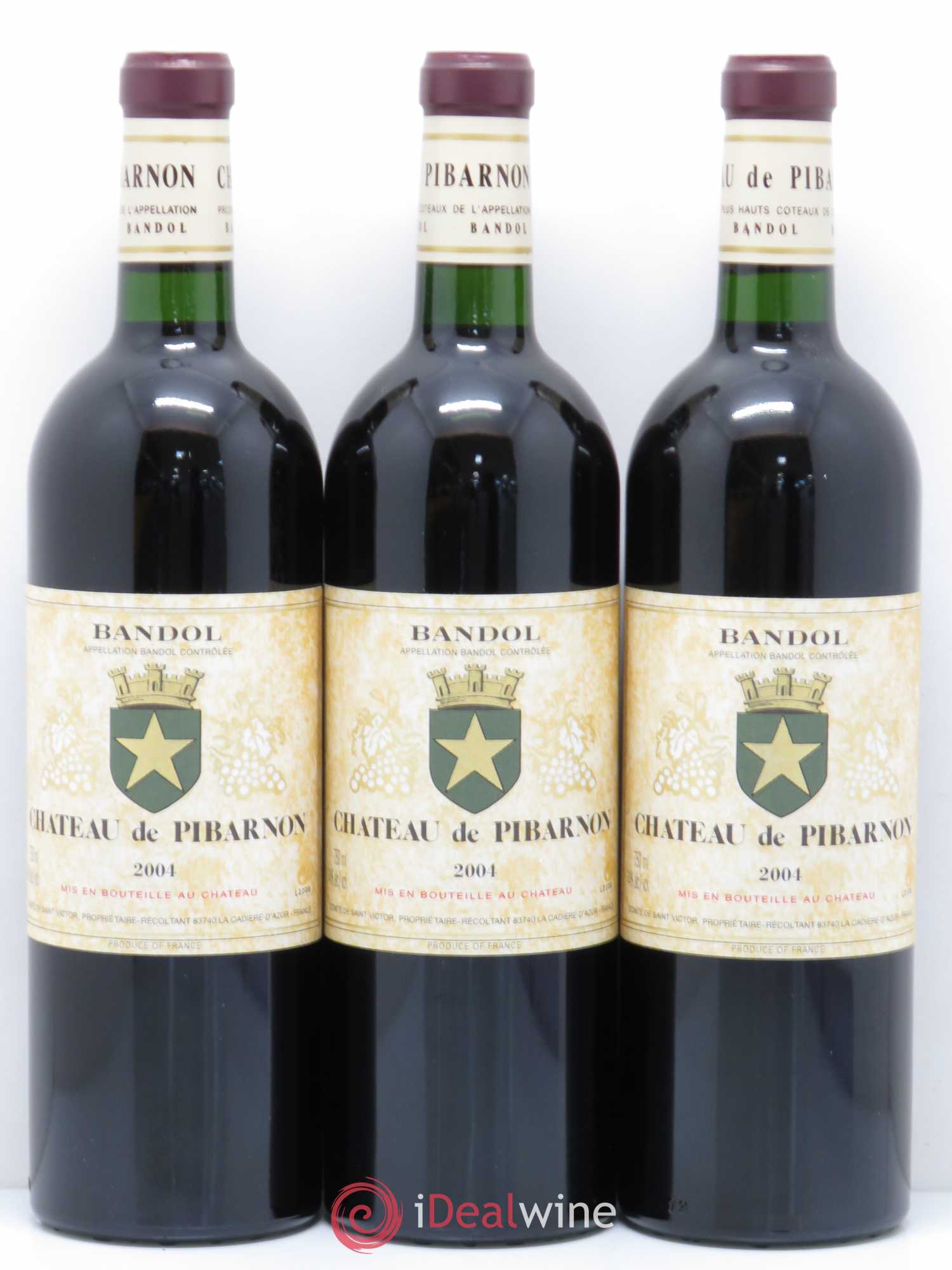 Bandol Château de Pibarnon Comte de Saint-Victor 2004 - Lot de 3 bouteilles - 0