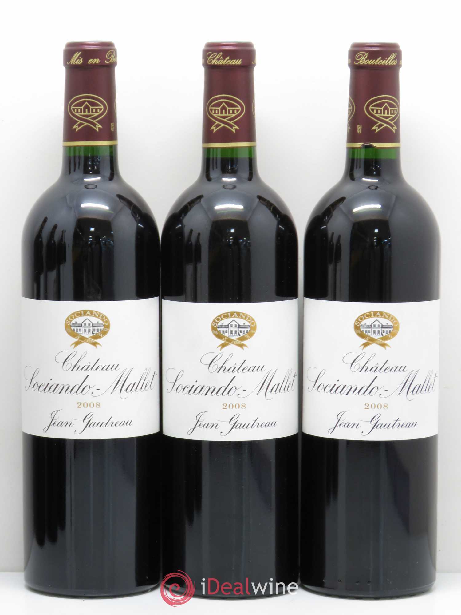 Château Sociando Mallet (sans prix de réserve) 2008 - Lot de 6 bouteilles - 1