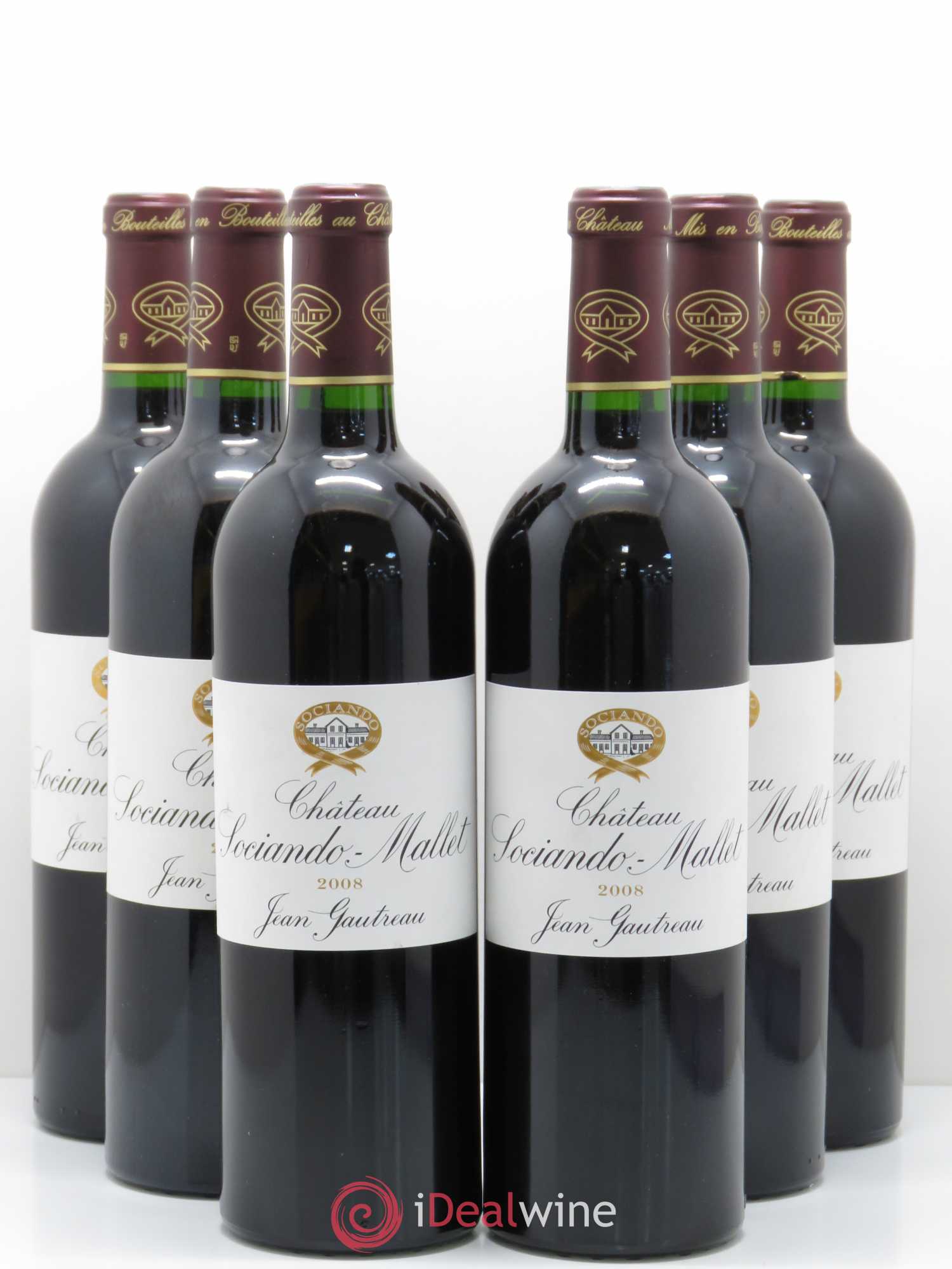 Château Sociando Mallet (sans prix de réserve) 2008 - Lot de 6 bouteilles - 0