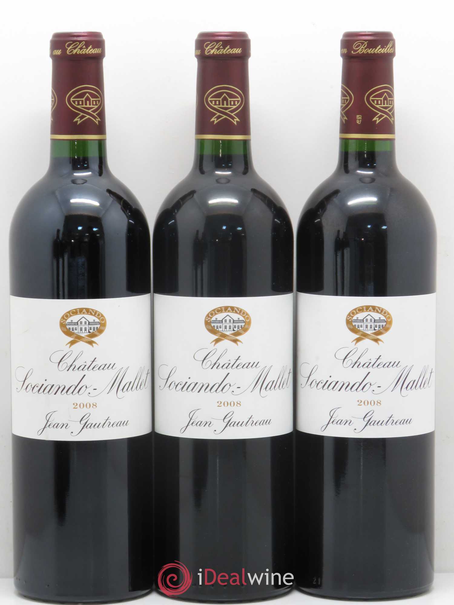 Château Sociando Mallet (sans prix de réserve) 2008 - Lot de 6 bouteilles - 1