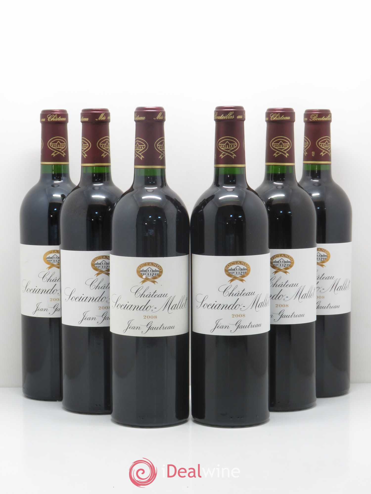 Château Sociando Mallet (sans prix de réserve) 2008 - Lot de 6 bouteilles - 0