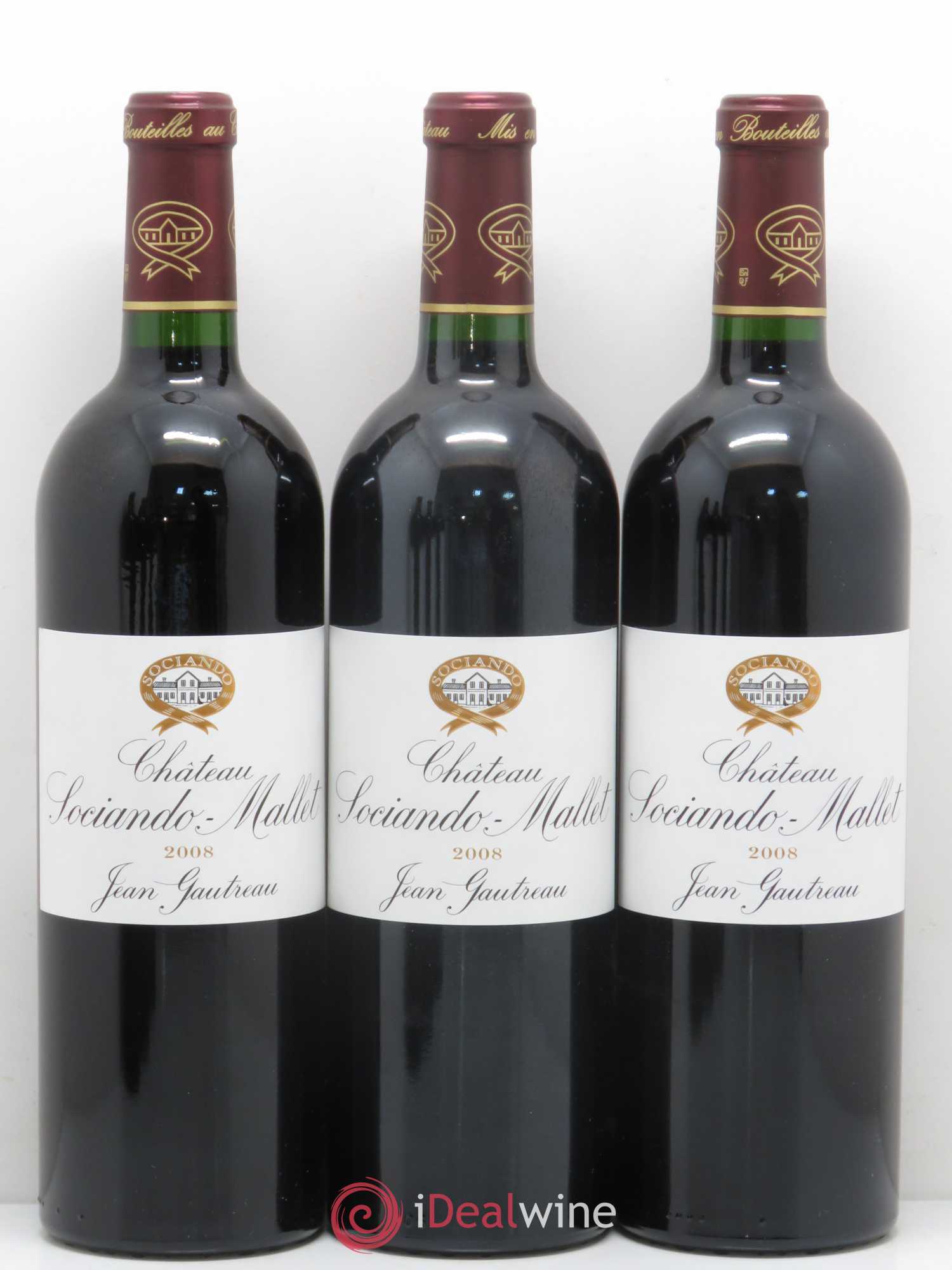 Château Sociando Mallet (sans prix de réserve) 2008 - Lot de 6 bouteilles - 1