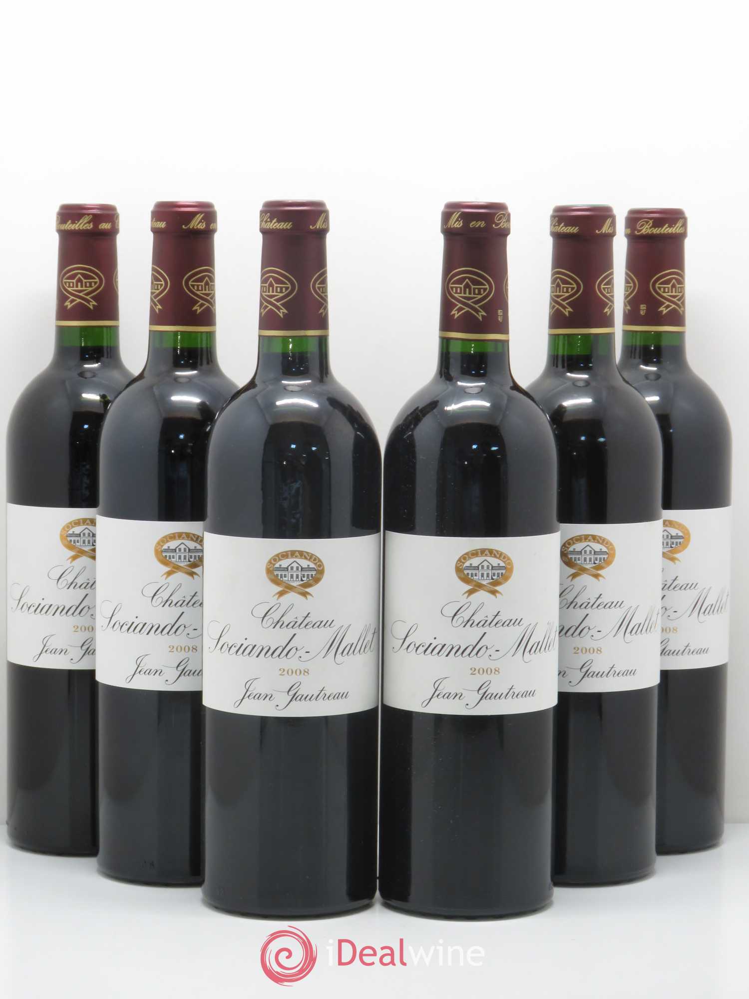 Château Sociando Mallet (sans prix de réserve) 2008 - Lot de 6 bouteilles - 0