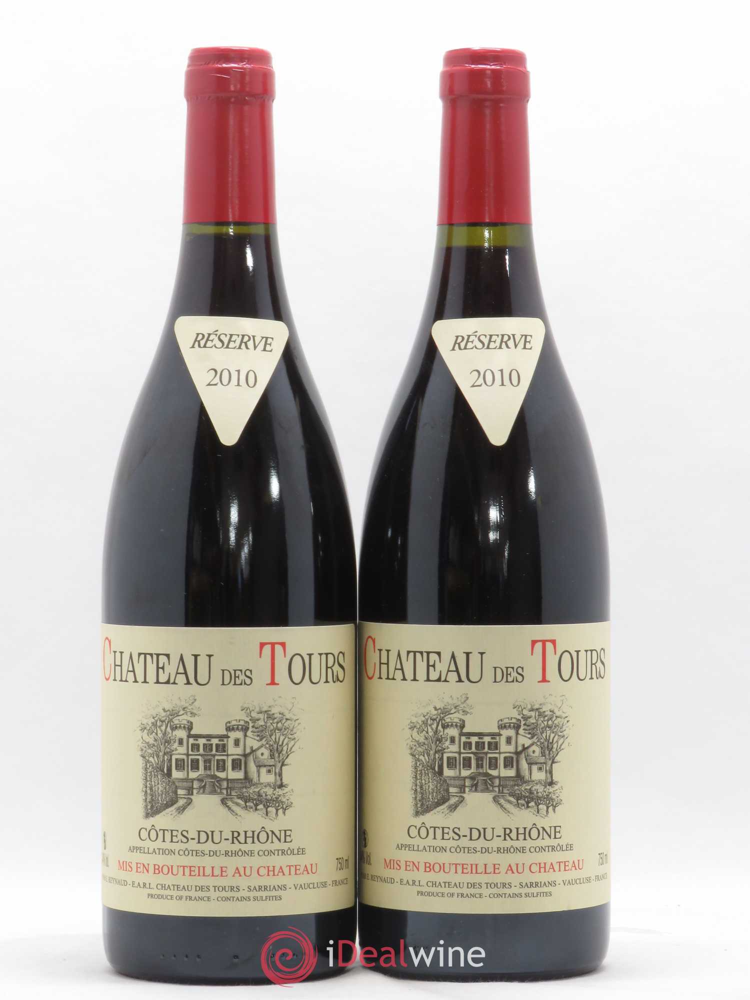 Côtes-du-Rhône Château des Tours Emmanuel Reynaud 2010 - Lot de 2 bouteilles - 0