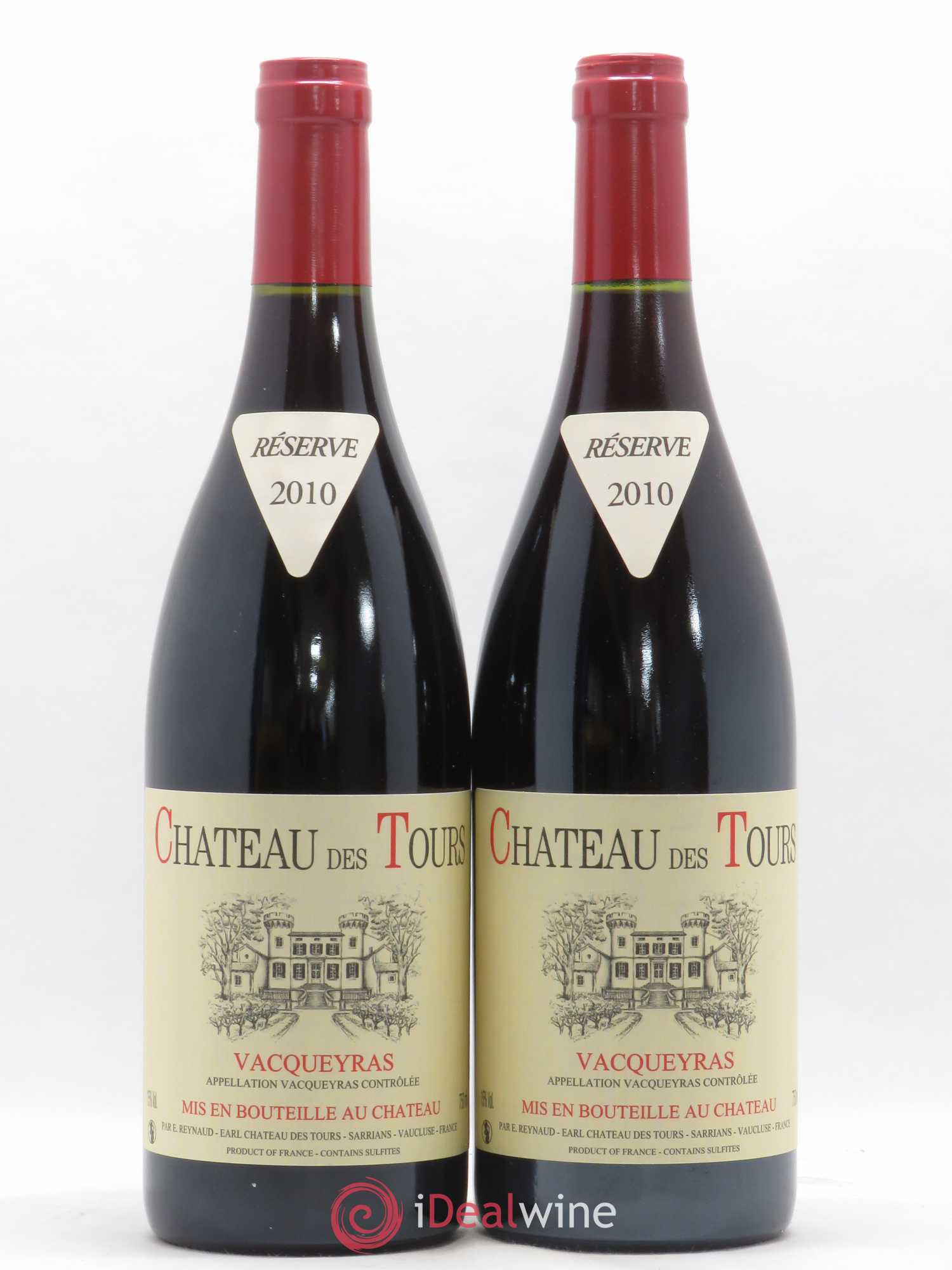 Vacqueyras Château des Tours Emmanuel Reynaud 2010 - Lot de 2 bouteilles - 0