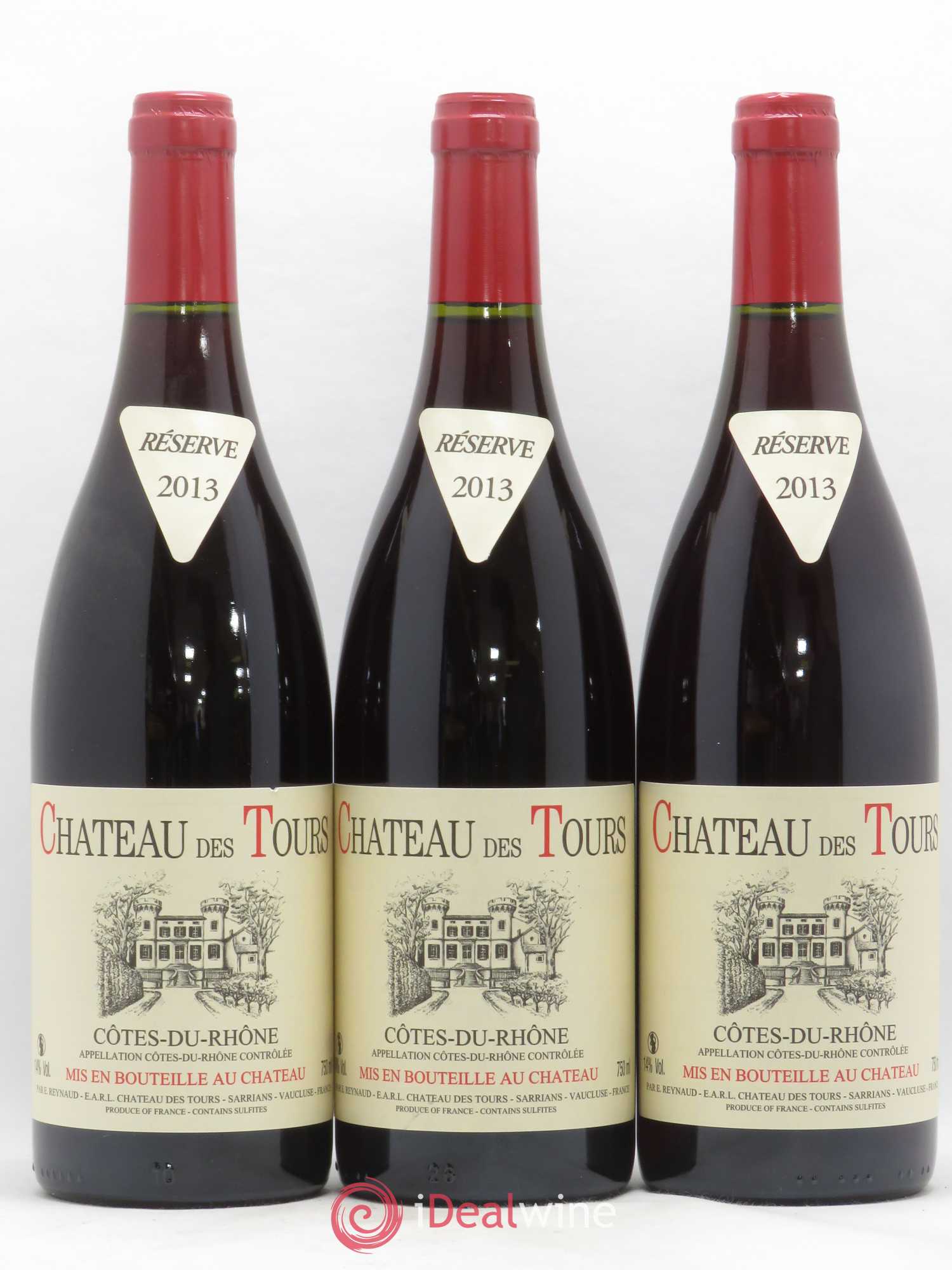 Côtes-du-Rhône Château des Tours Emmanuel Reynaud 2013 - Lot de 3 bouteilles - 0