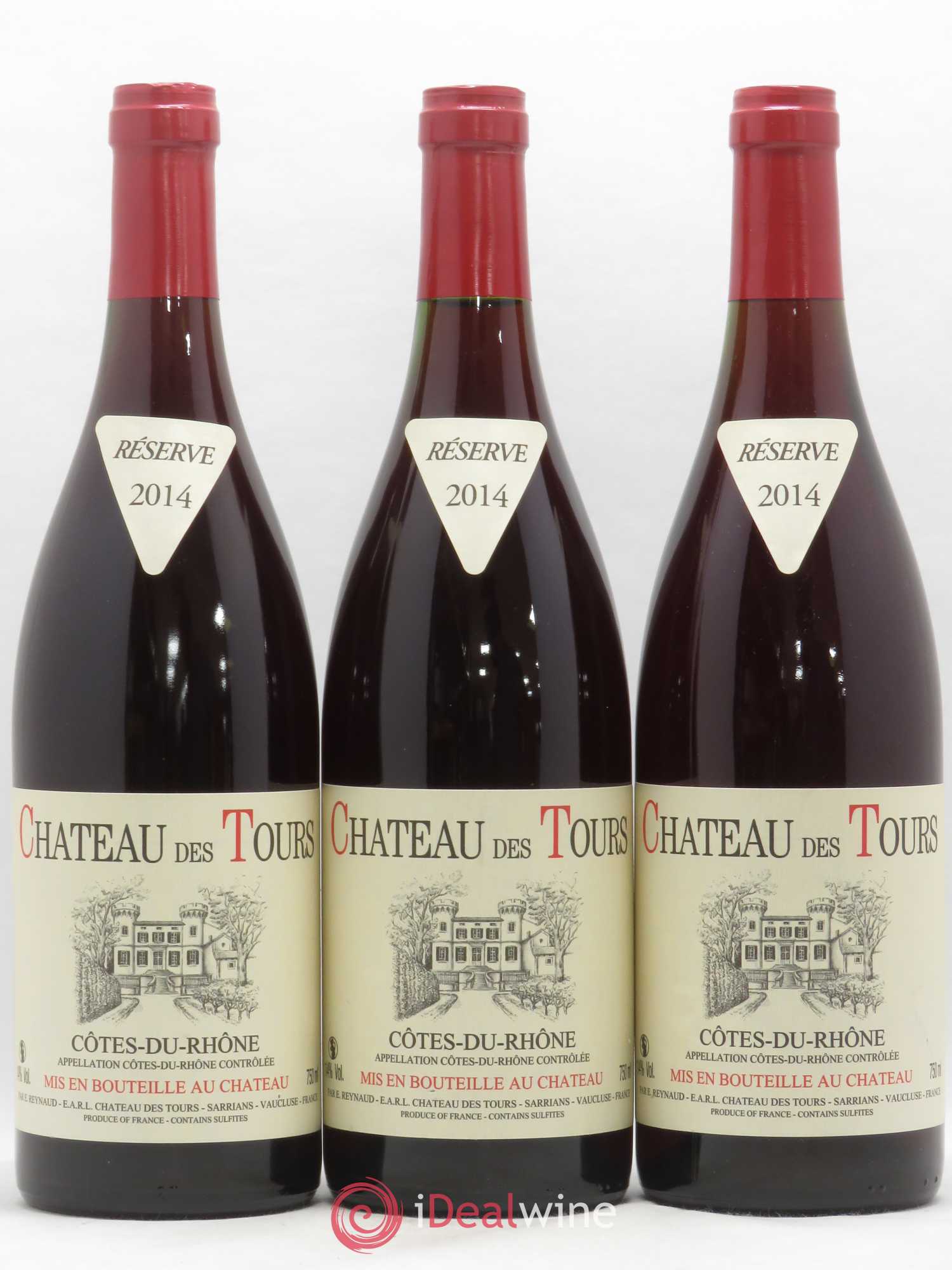 Côtes-du-Rhône Château des Tours Emmanuel Reynaud 2014 - Lot de 3 bouteilles - 0
