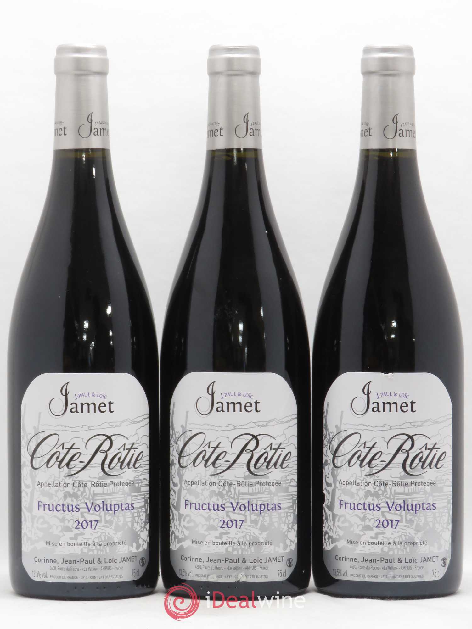 Côte-Rôtie Fructus Voluptas Jamet (Domaine) 2017 - Lot de 3 bouteilles - 0