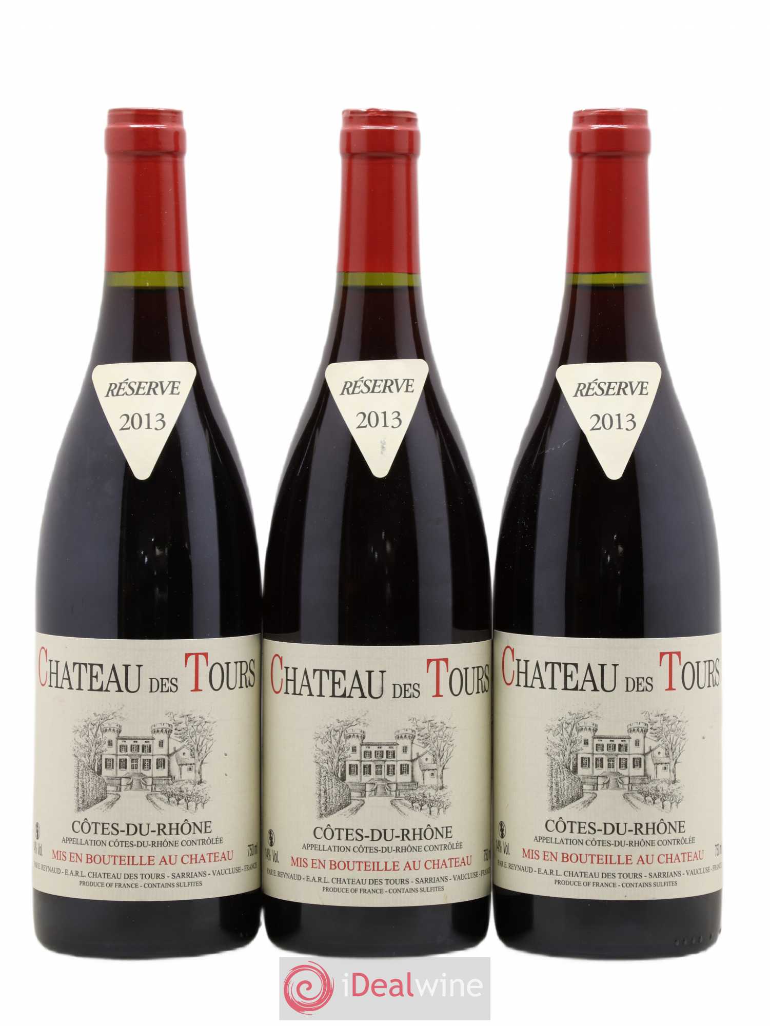 Côtes-du-Rhône Château des Tours Emmanuel Reynaud 2013 - Lot de 3 bouteilles - 0