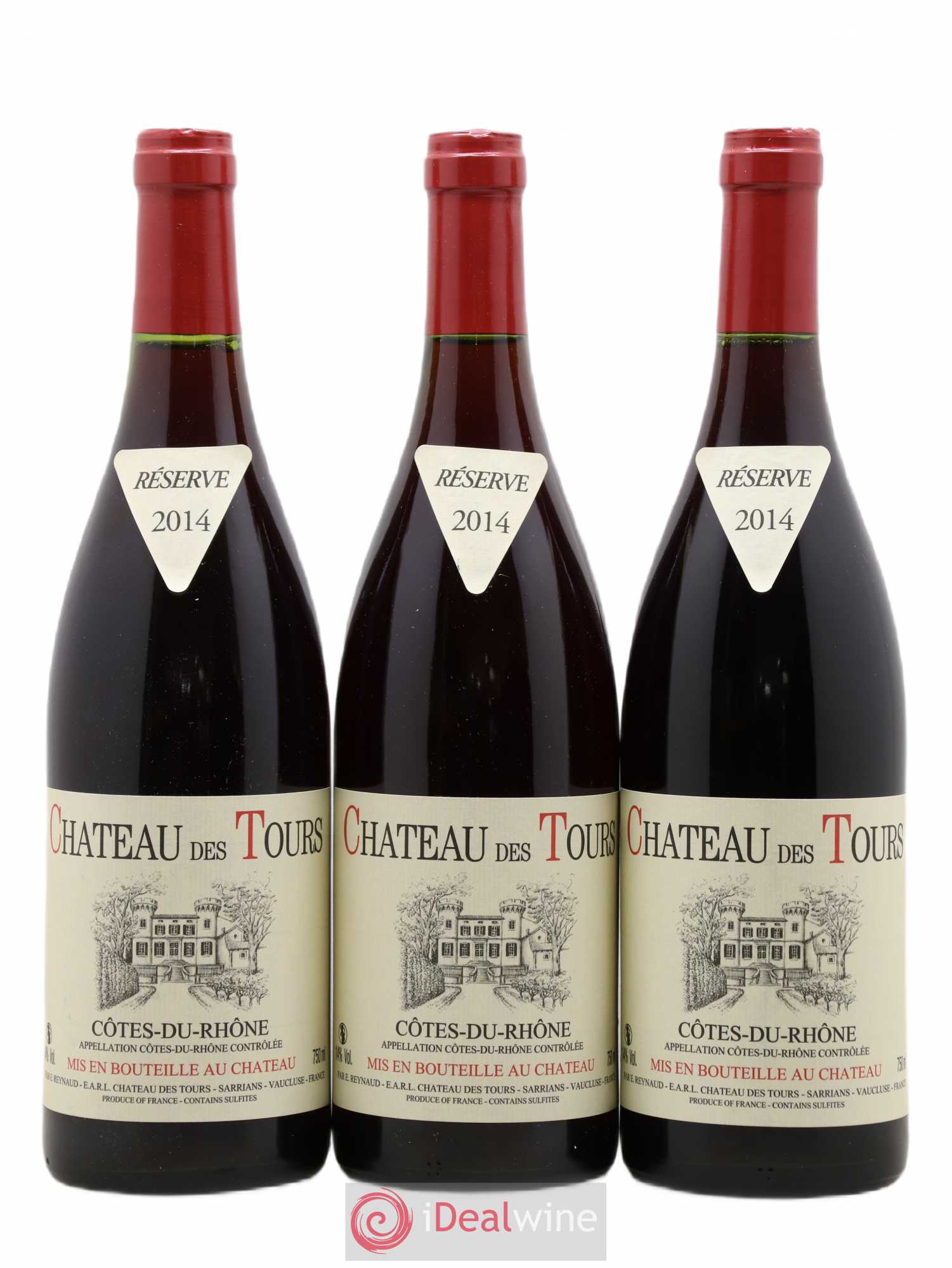 Côtes-du-Rhône Château des Tours Emmanuel Reynaud 2014 - Lot de 3 bouteilles - 0