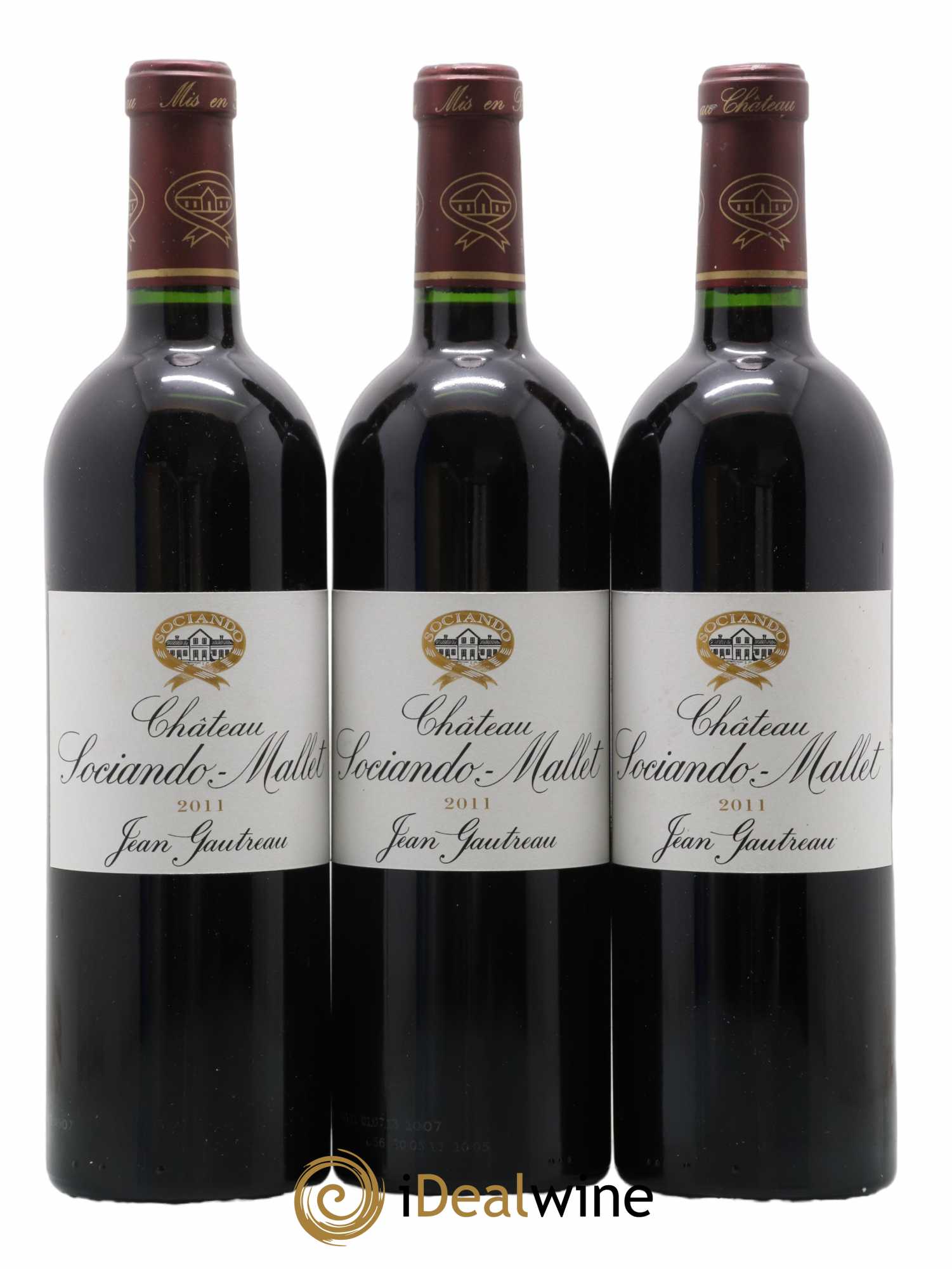 Château Sociando Mallet (sans prix de réserve) 2011 - Lot de 3 bouteilles - 0