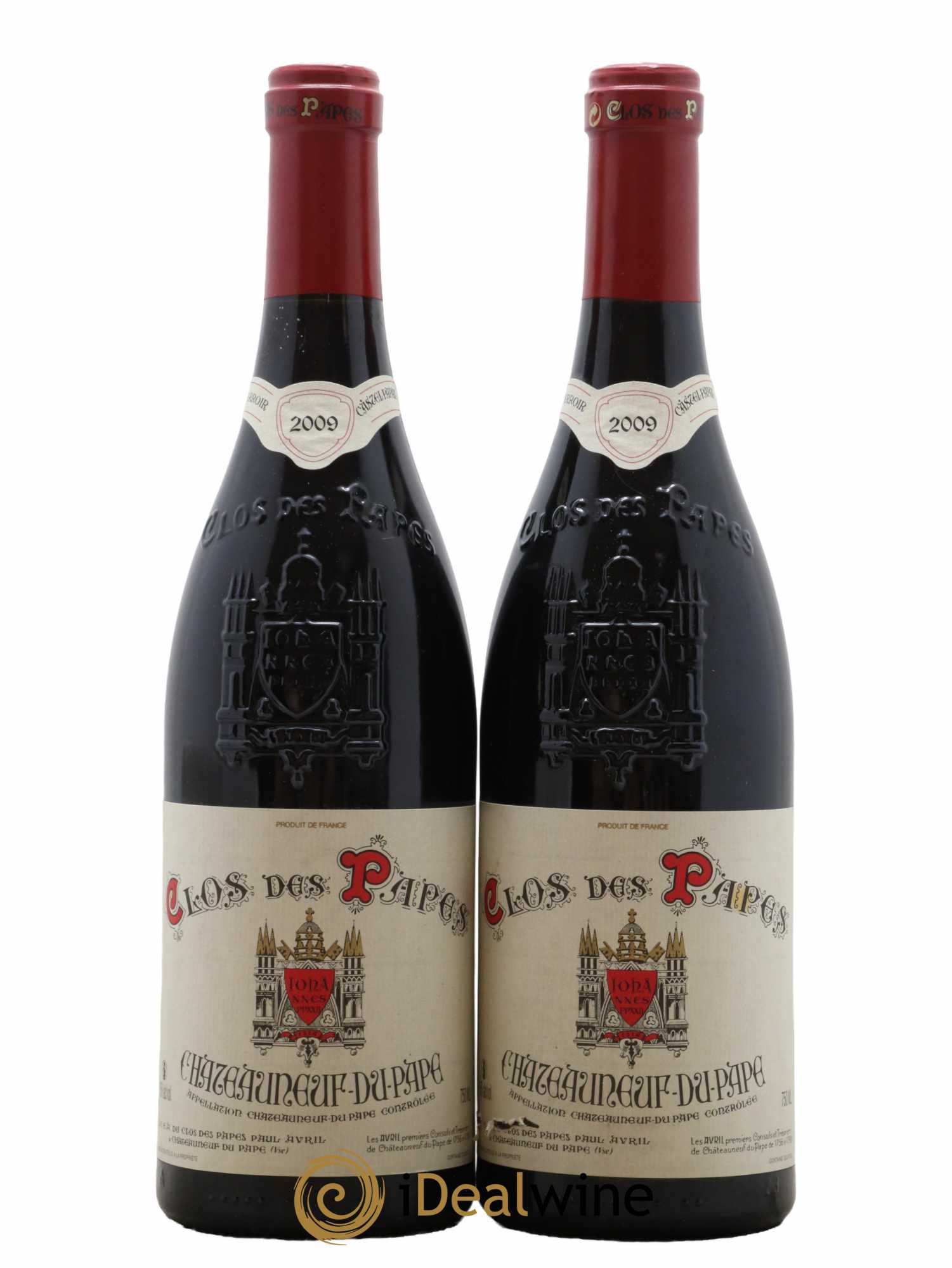 Châteauneuf-du-Pape Clos des Papes - Paul Avril 2009 - Lot de 2 bouteilles - 0