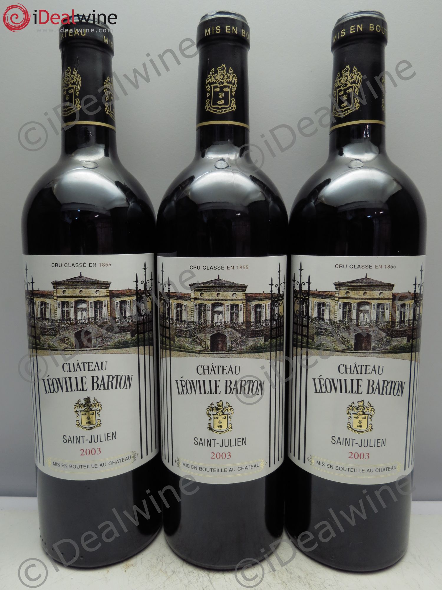 Château Léoville Barton 2ème Grand Cru Classé 2003 - Lot de 3 bouteilles - 0