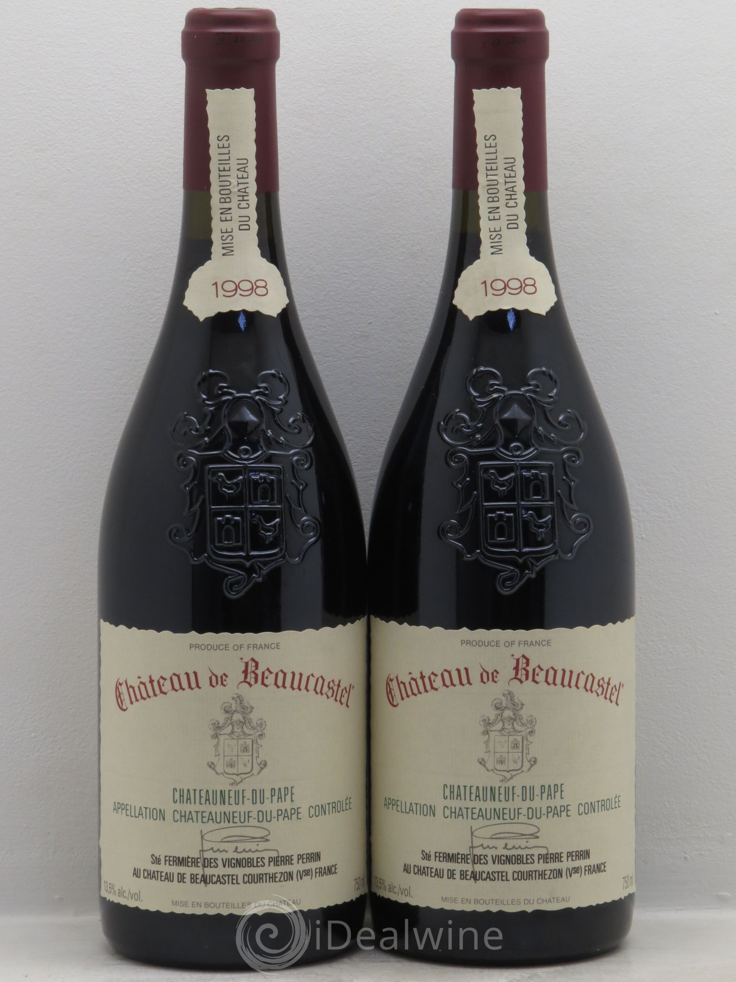 Châteauneuf-du-Pape Château de Beaucastel Famille Perrin 1998 - Lot de 2 bouteilles - 0