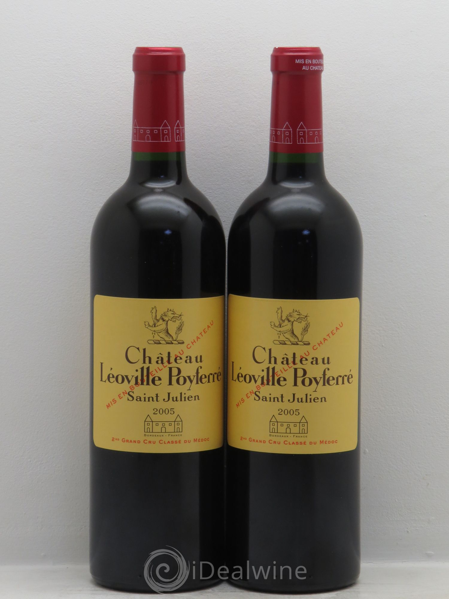 Château Léoville Poyferré 2ème Grand Cru Classé 2005 - Lot de 2 bouteilles - 0