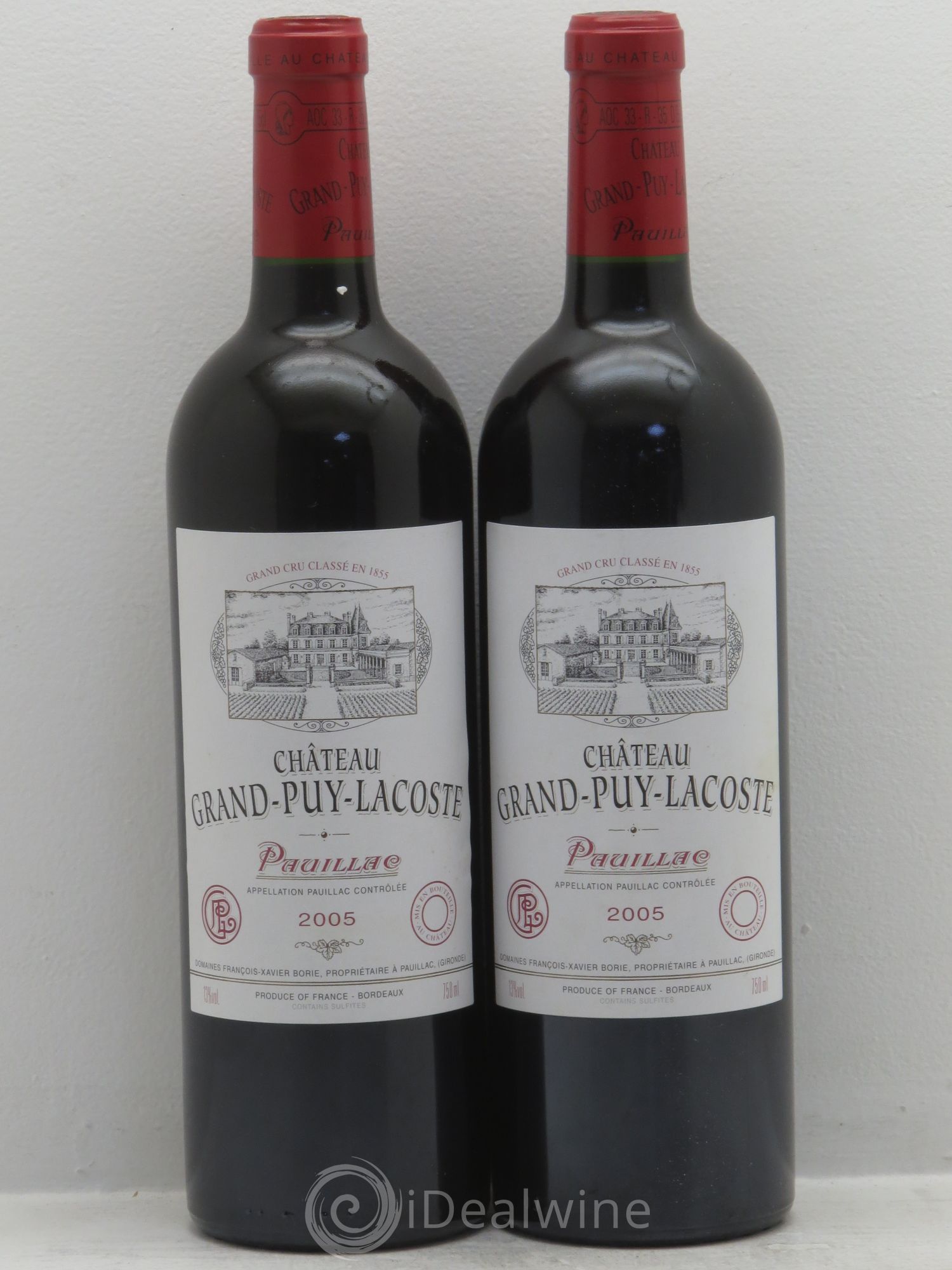 Château Grand Puy Lacoste 5ème Grand Cru Classé 2005 - Lot de 2 bouteilles - 0