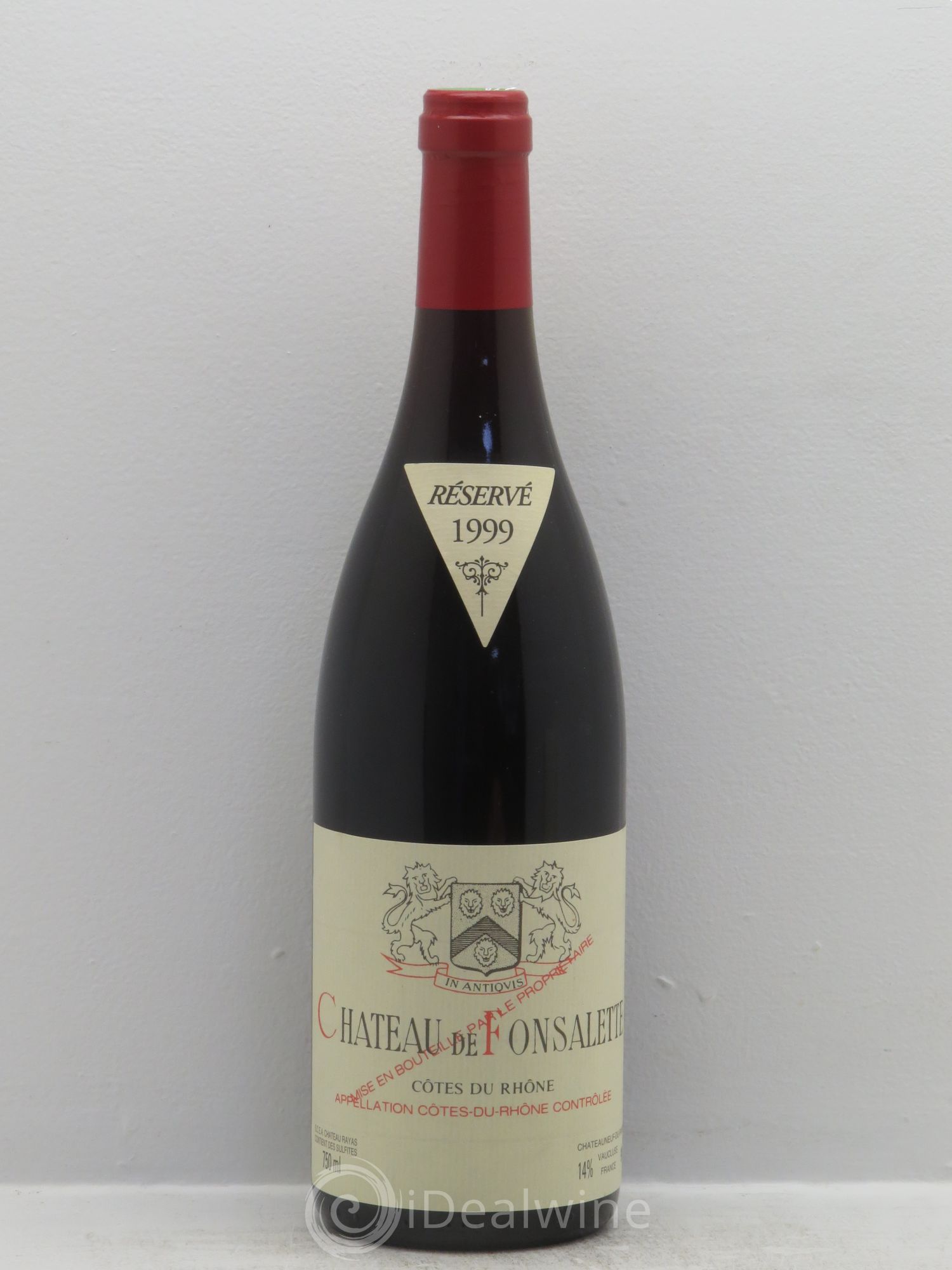 Côtes-du-Rhône Château de Fonsalette Emmanuel Reynaud 1999 - Lot de 1 bouteille - 0