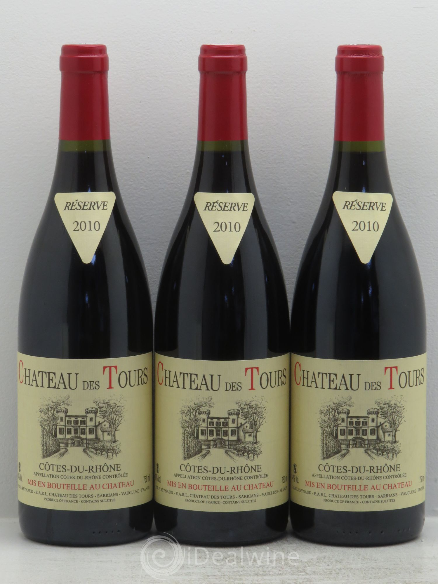 Côtes-du-Rhône Château des Tours Emmanuel Reynaud 2010 - Lot de 3 bouteilles - 0
