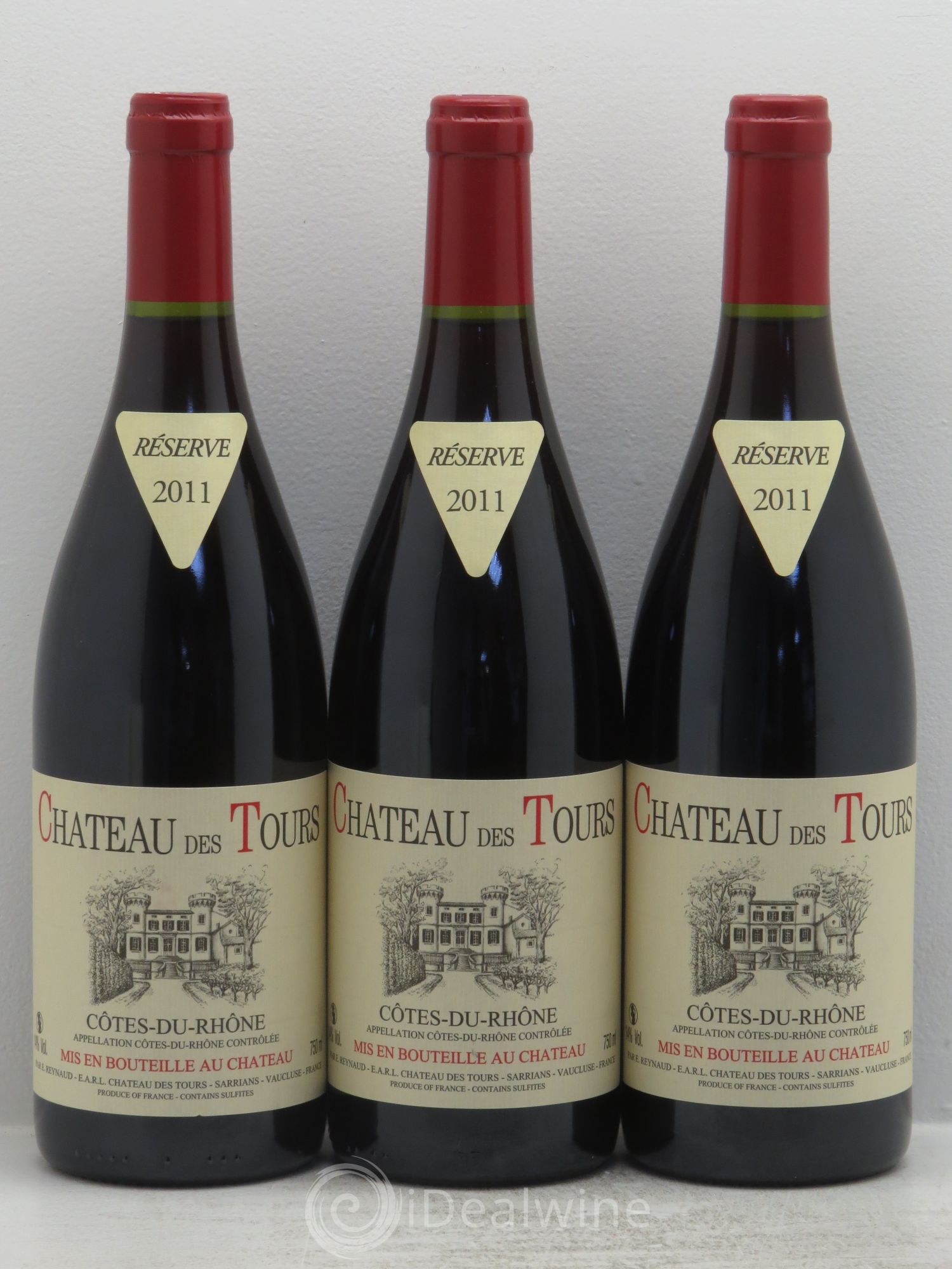 Côtes-du-Rhône Château des Tours Emmanuel Reynaud 2011 - Lot de 3 bouteilles - 0