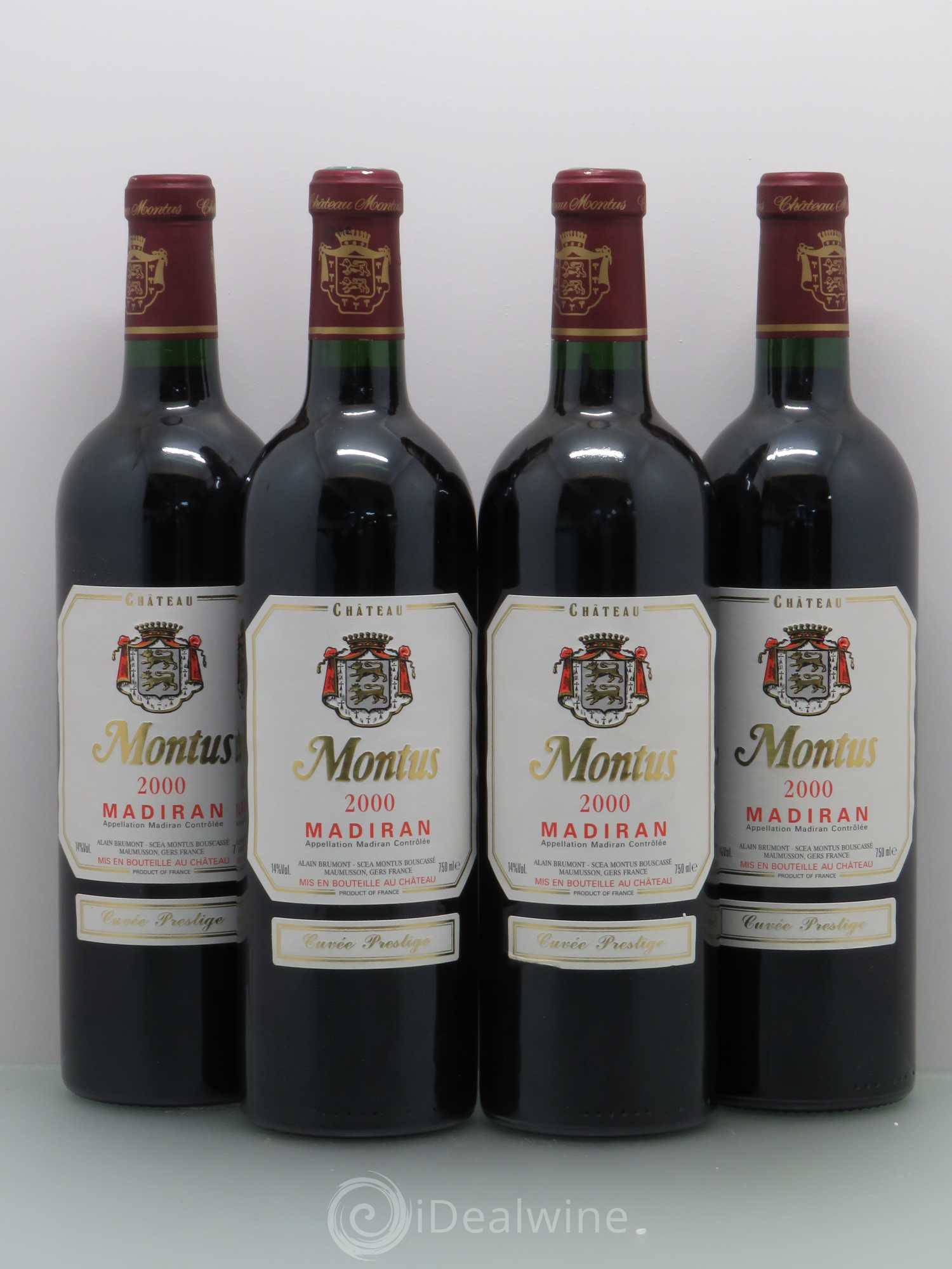 Madiran Château Montus-Prestige Alain Brumont Cuvée prestige 2000 - Lotto di 4 bottiglie - 0