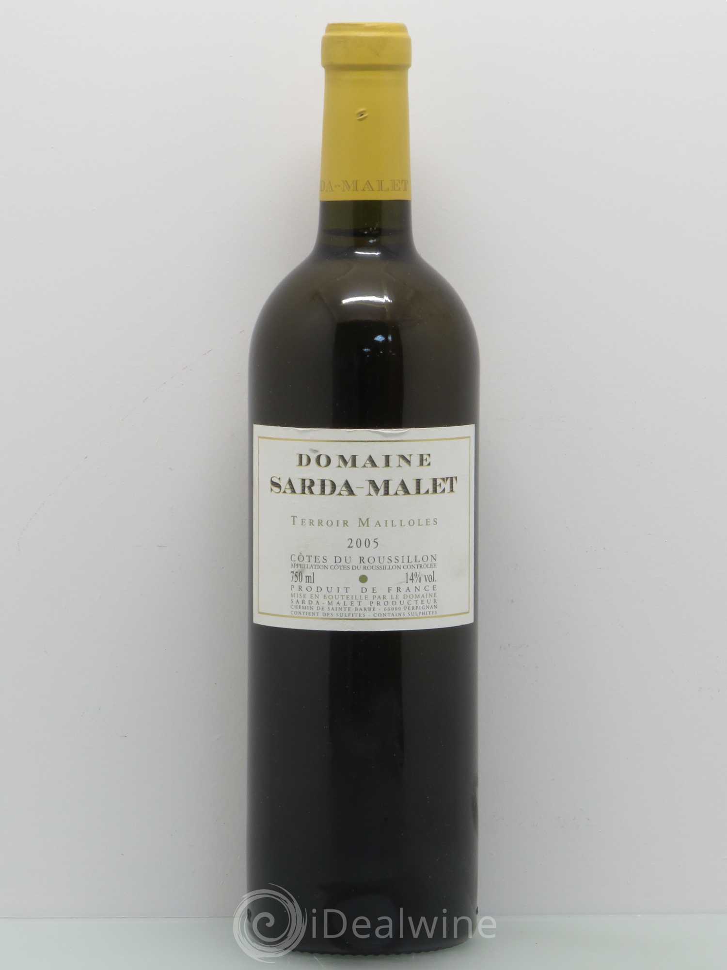 Côtes du Roussillon Domaine Sarda-Malet Terroir Mailloles Jérôme Malet (sans prix de réserve) 2005 - Lot de 1 bouteille - 0